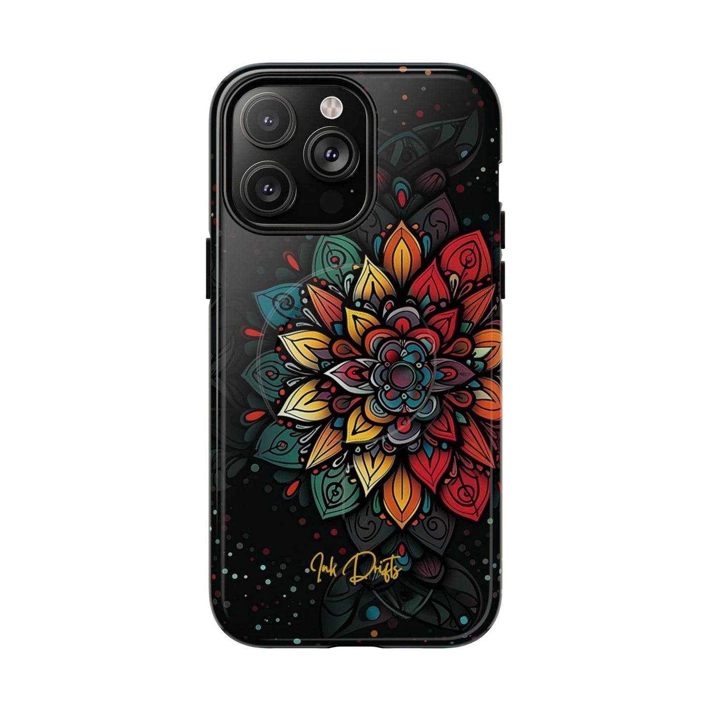 iPhone 14 Pro Max Glossy Phone Case - Mandala Radiance | MagSafe iPhone Case