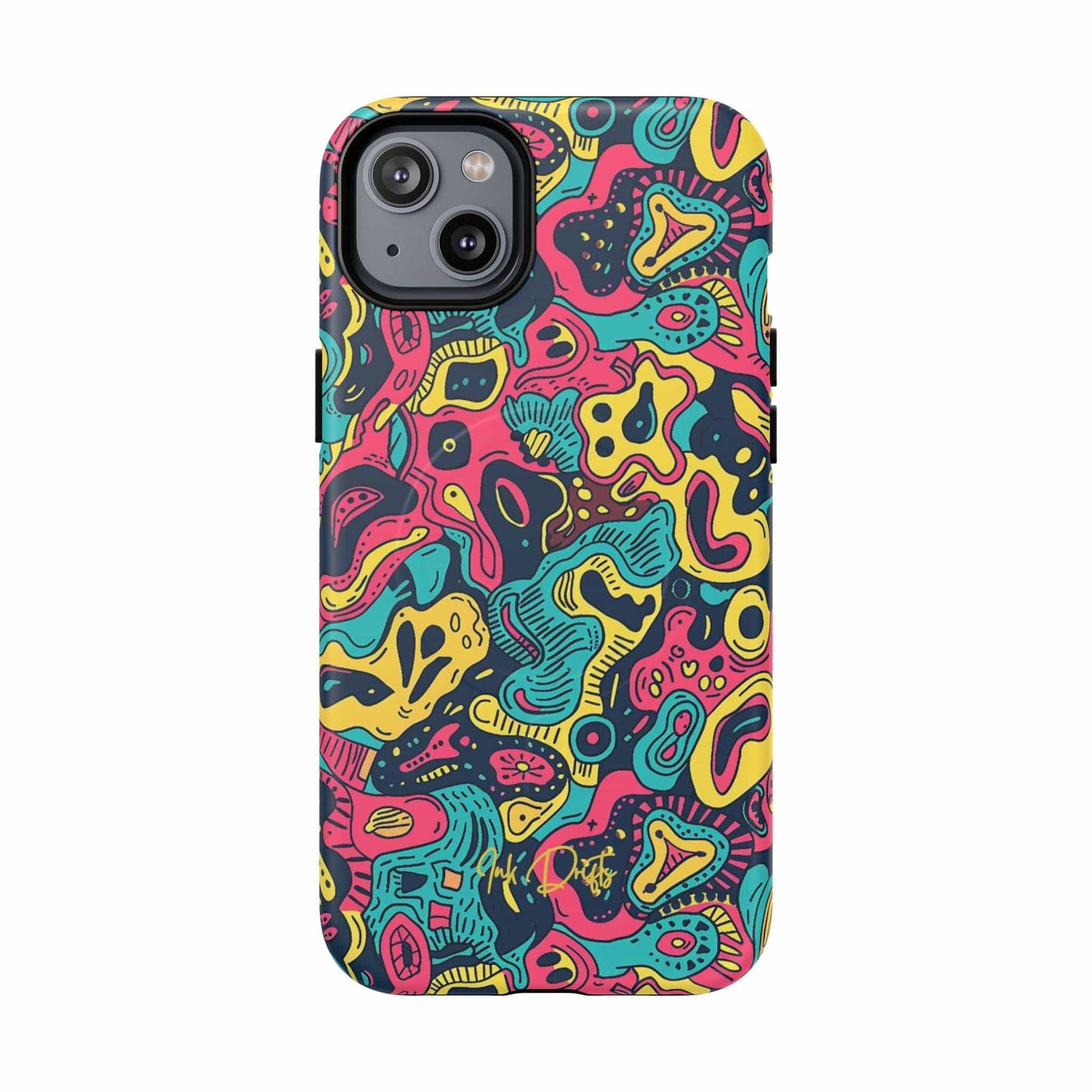 iPhone 14 Plus Matte Phone Case - Psychedelic Pop | MagSafe iPhone Case