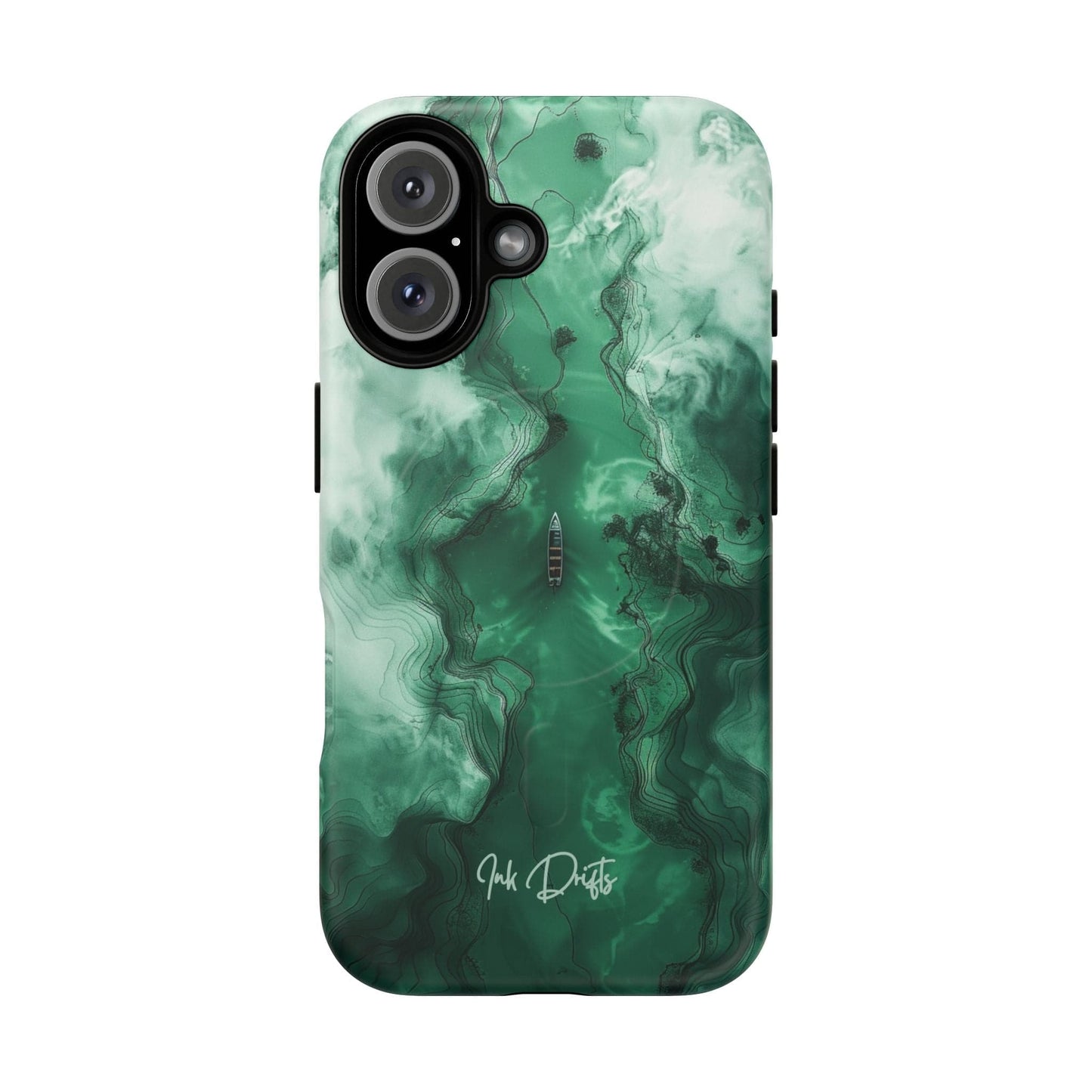 iPhone 16 Matte Phone Case - Emerald Voyage | MagSafe iPhone Case
