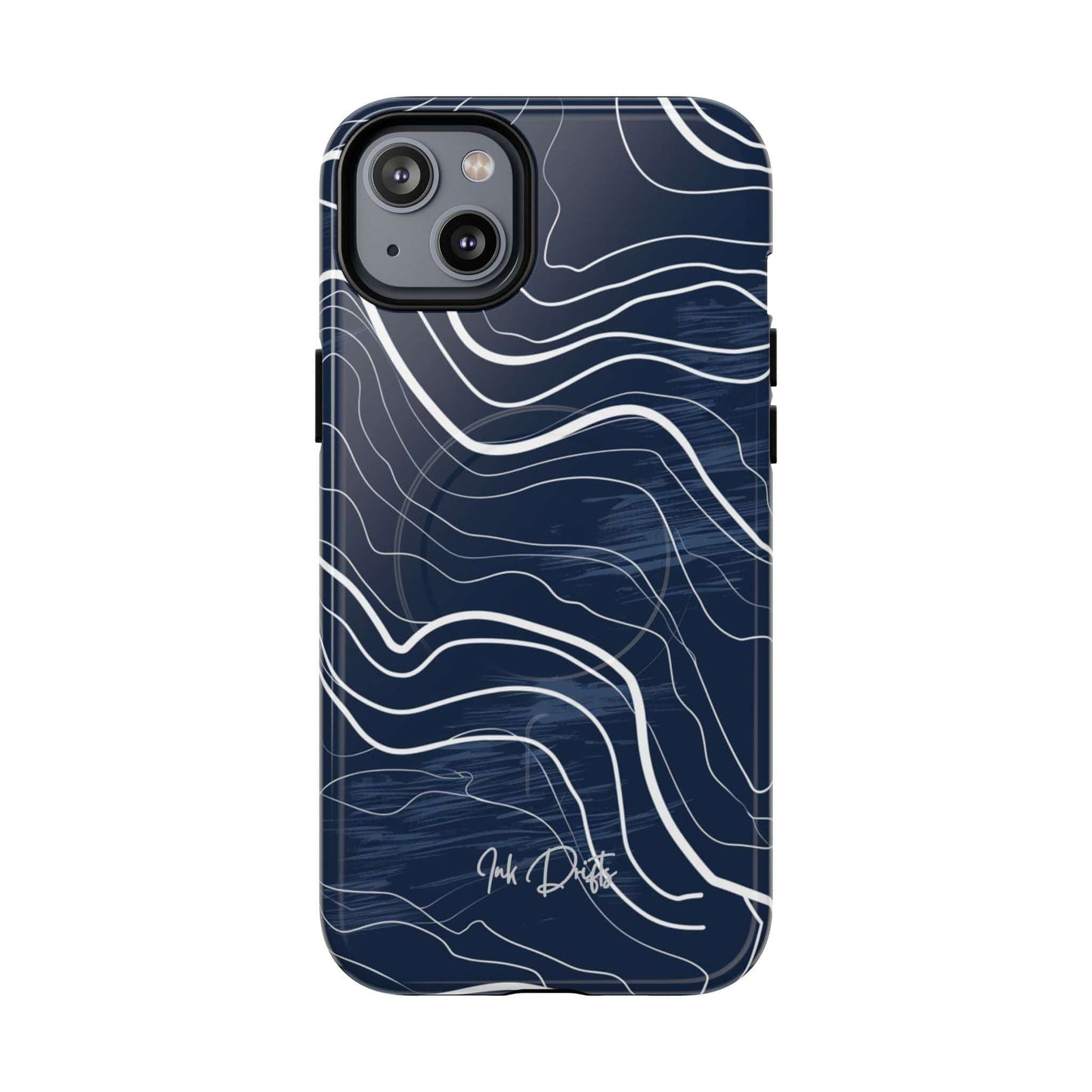 iPhone 14 Plus Glossy Phone Case - Ocean Waves | MagSafe iPhone Case