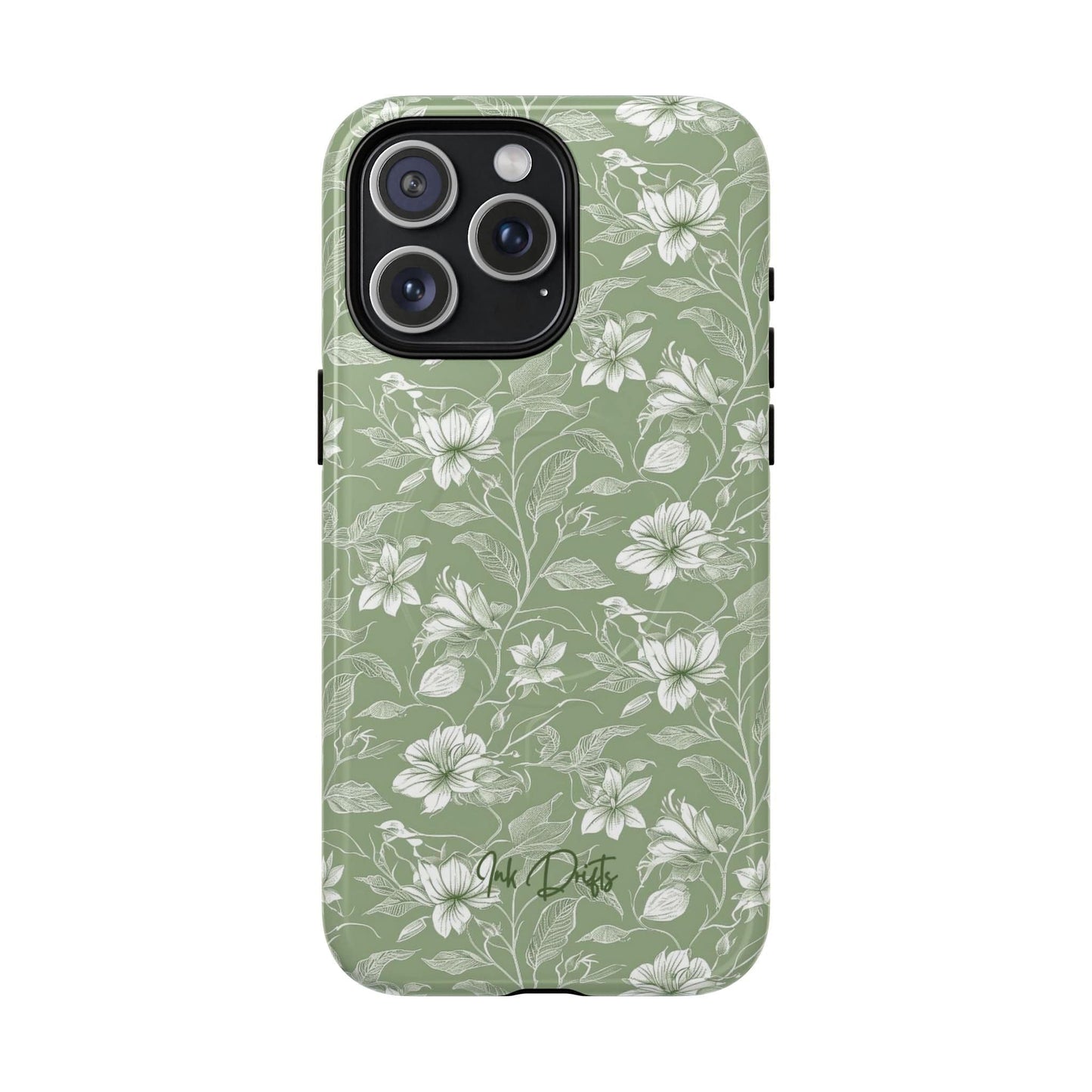 iPhone 15 Pro Max Glossy Phone Case - Garden Whisper | MagSafe iPhone Case