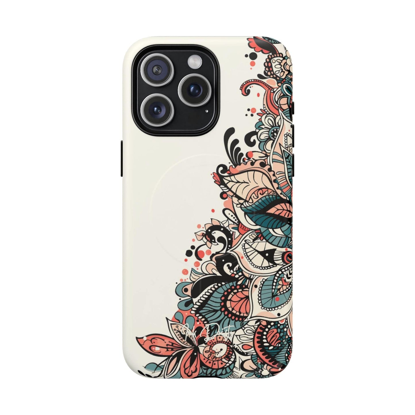 iPhone 15 Pro Max Matte Phone Case - Floral Cascade | MagSafe iPhone Case