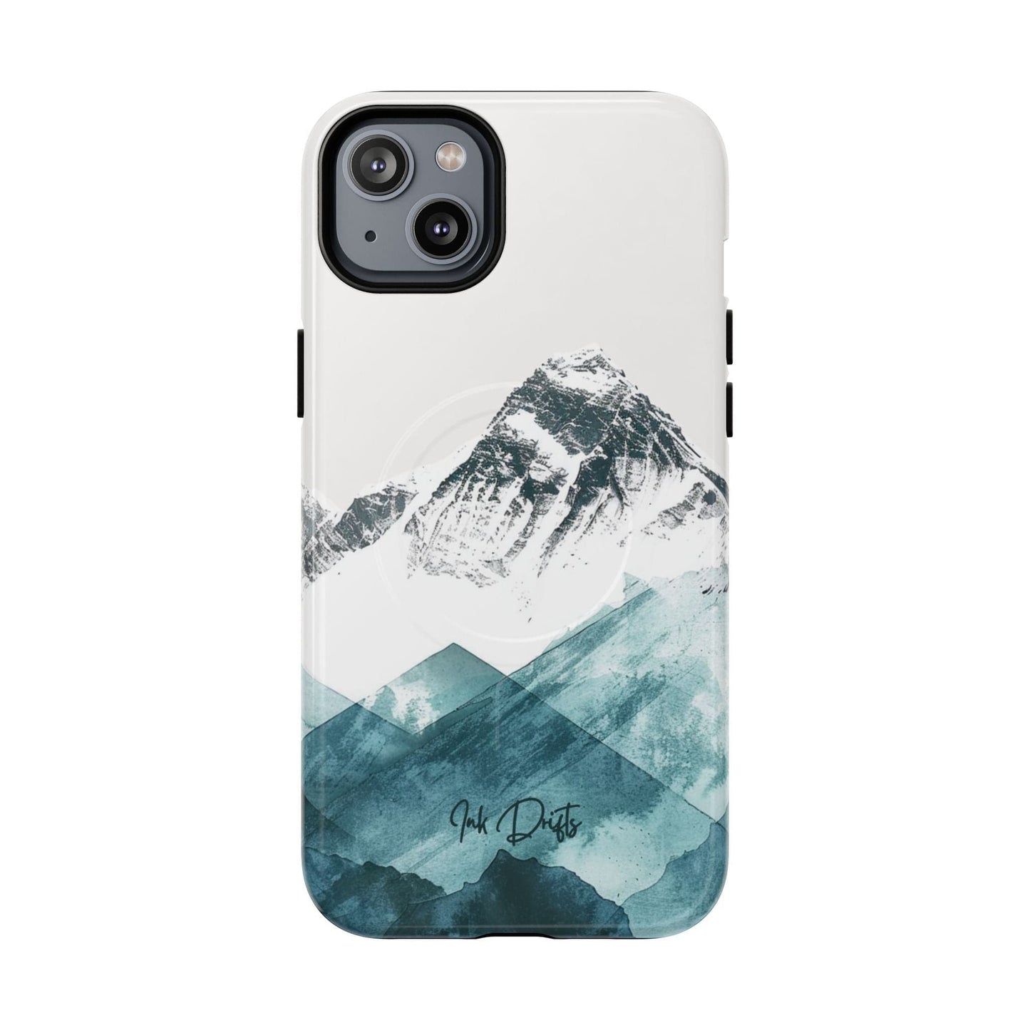 iPhone 14 Plus Glossy Phone Case - Alpine Serenity | MagSafe iPhone Case