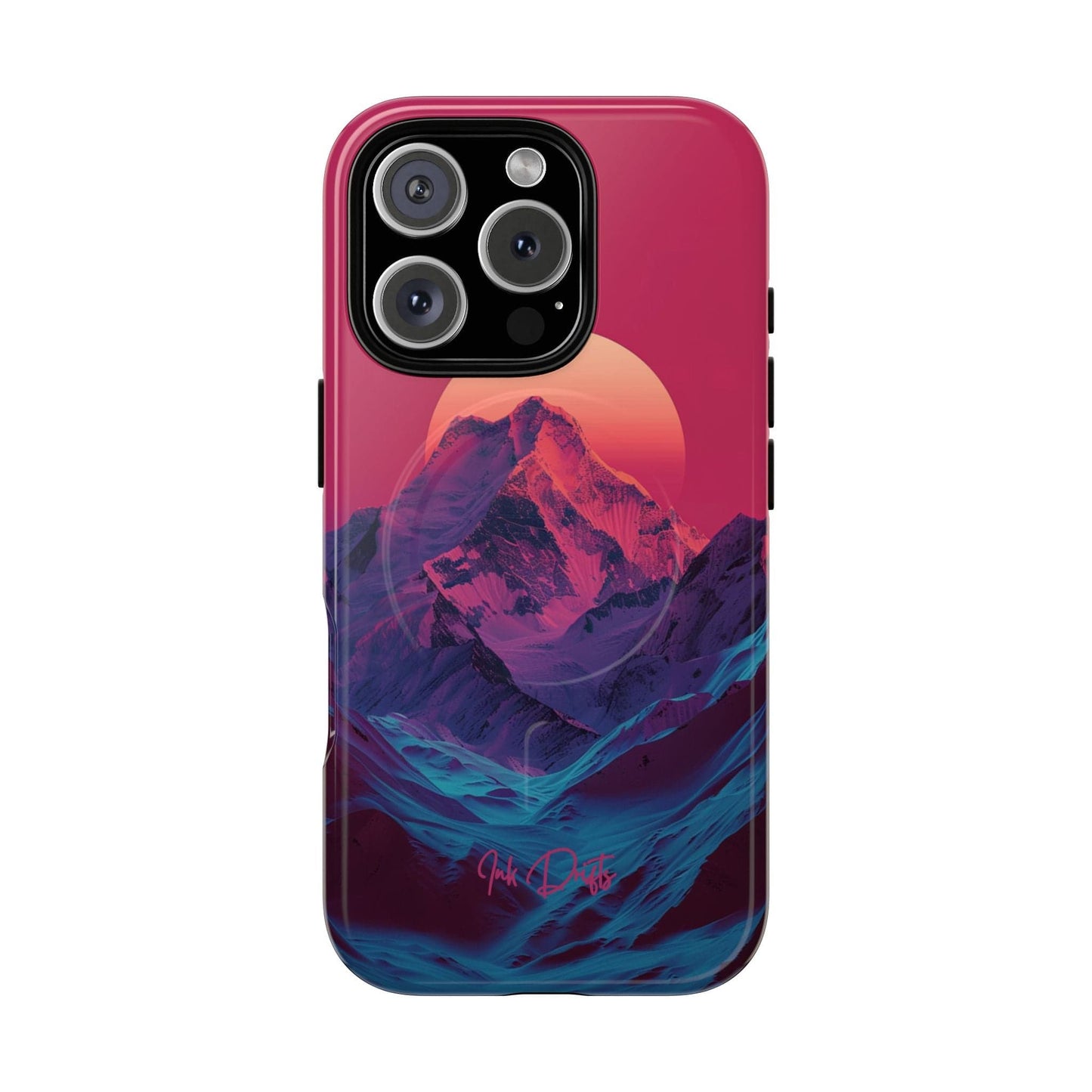 iPhone 16 Pro Glossy Phone Case - Mountain Aura | MagSafe iPhone Case