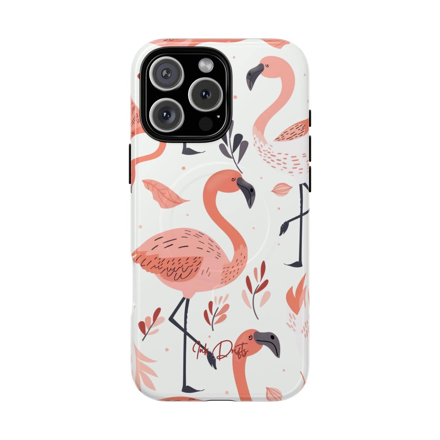 iPhone 16 Pro Max Glossy Phone Case - Flamingo Paradise | MagSafe iPhone Case
