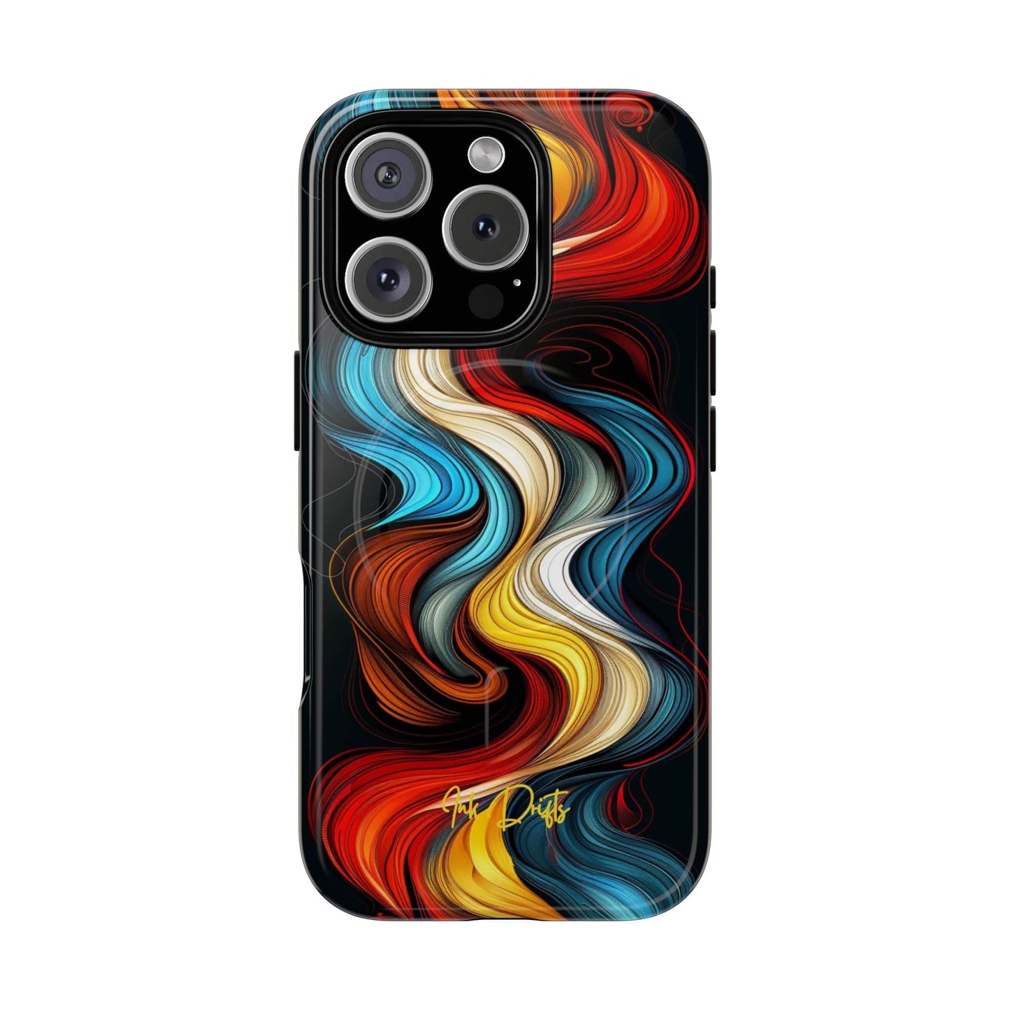 iPhone 16 Pro Glossy Phone Case - Tangled Colors | MagSafe iPhone Case
