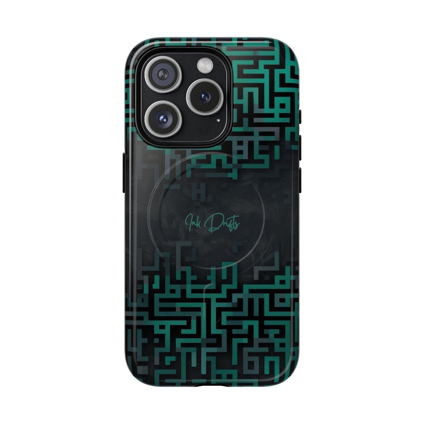 iPhone 15 Pro Glossy Phone Case - Cyber Circuit | MagSafe iPhone Case