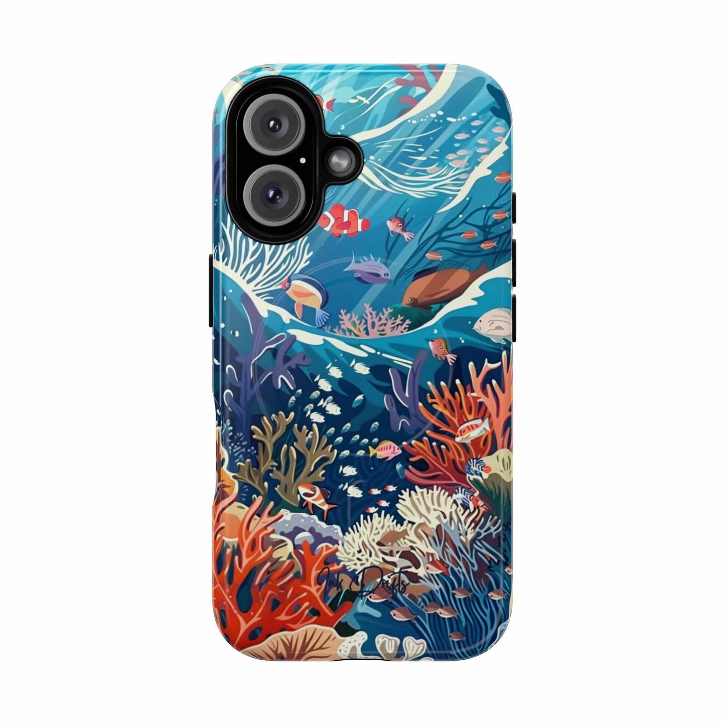 iPhone 16 Glossy Phone Case - Coral Reef | MagSafe iPhone Case