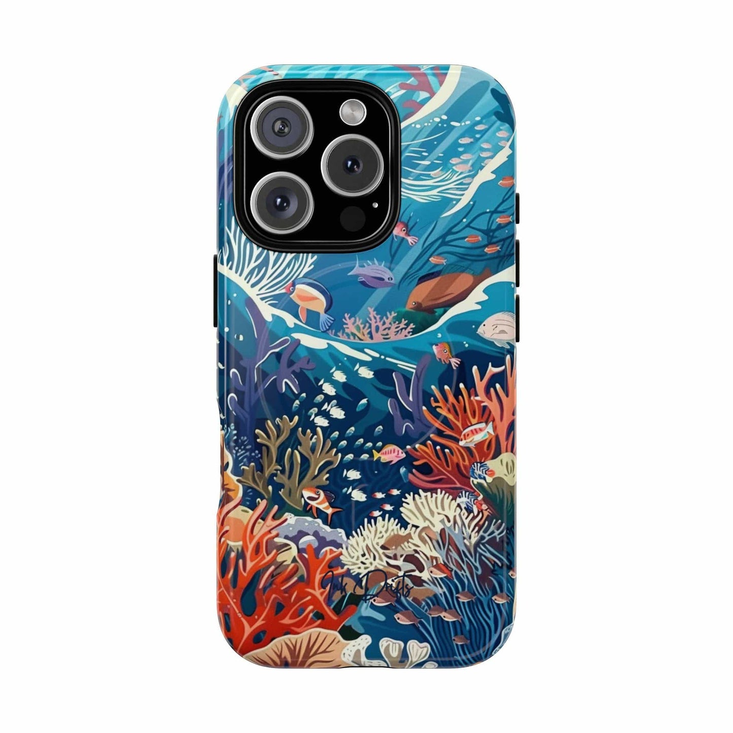iPhone 16 Pro Glossy Phone Case - Coral Reef | MagSafe iPhone Case