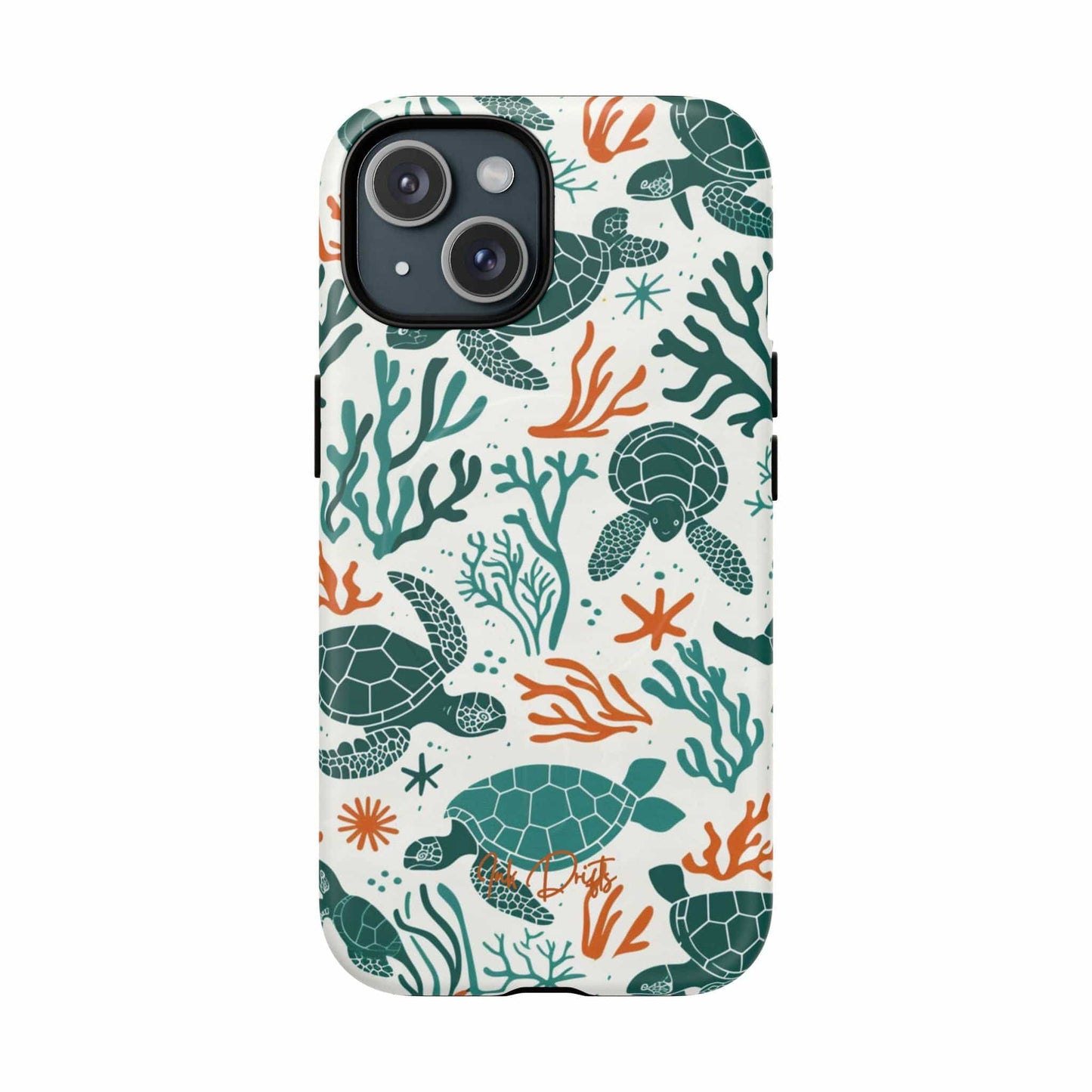 iPhone 15 Matte Phone Case - Turtle Tango | MagSafe iPhone Case