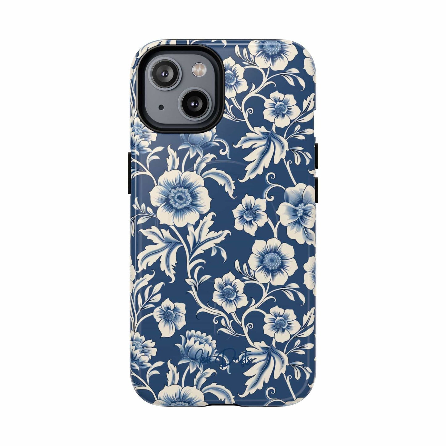 iPhone 14 Glossy Phone Case - Regal Florals | MagSafe iPhone Case