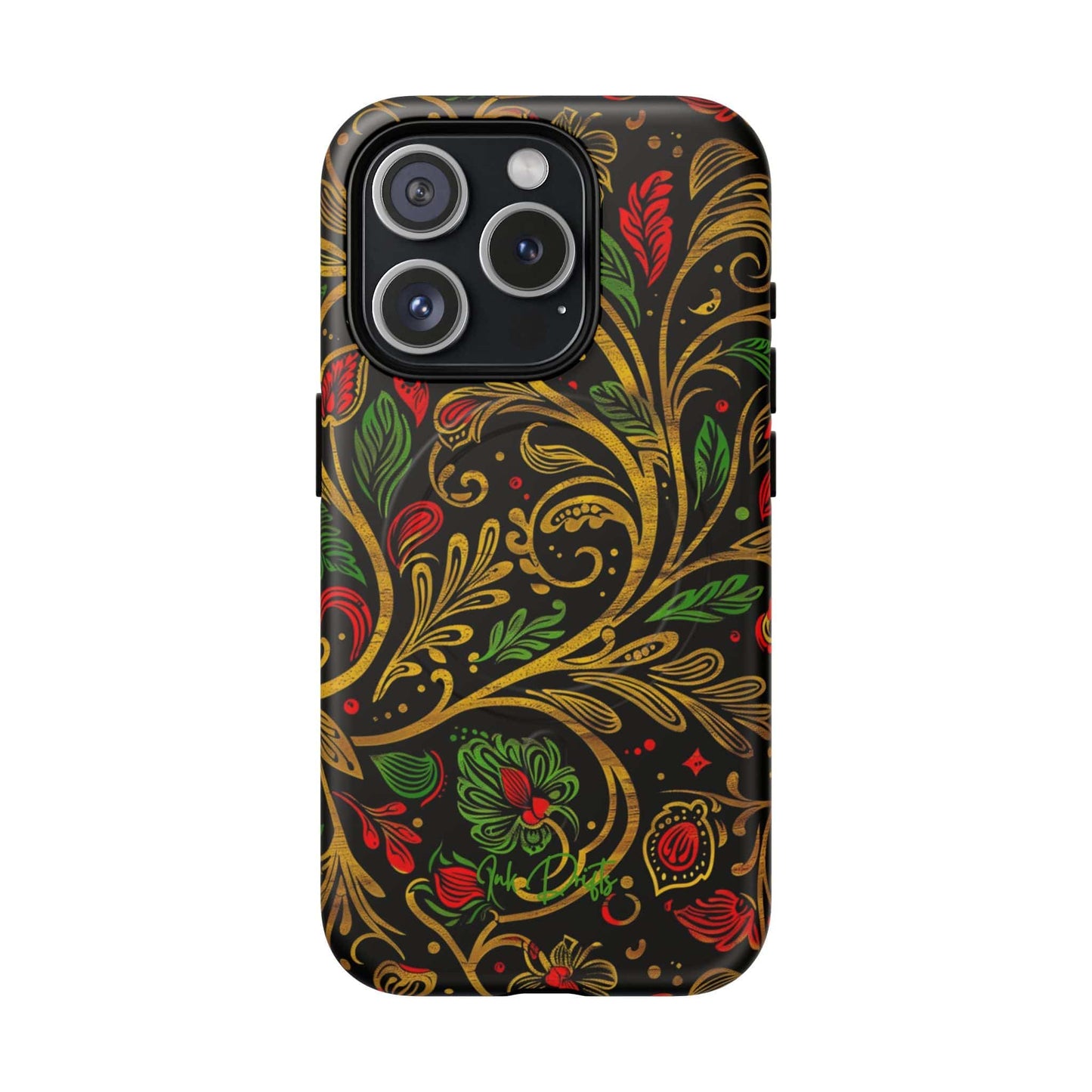 iPhone 15 Pro Matte Phone Case - Golden Vines | MagSafe iPhone Case
