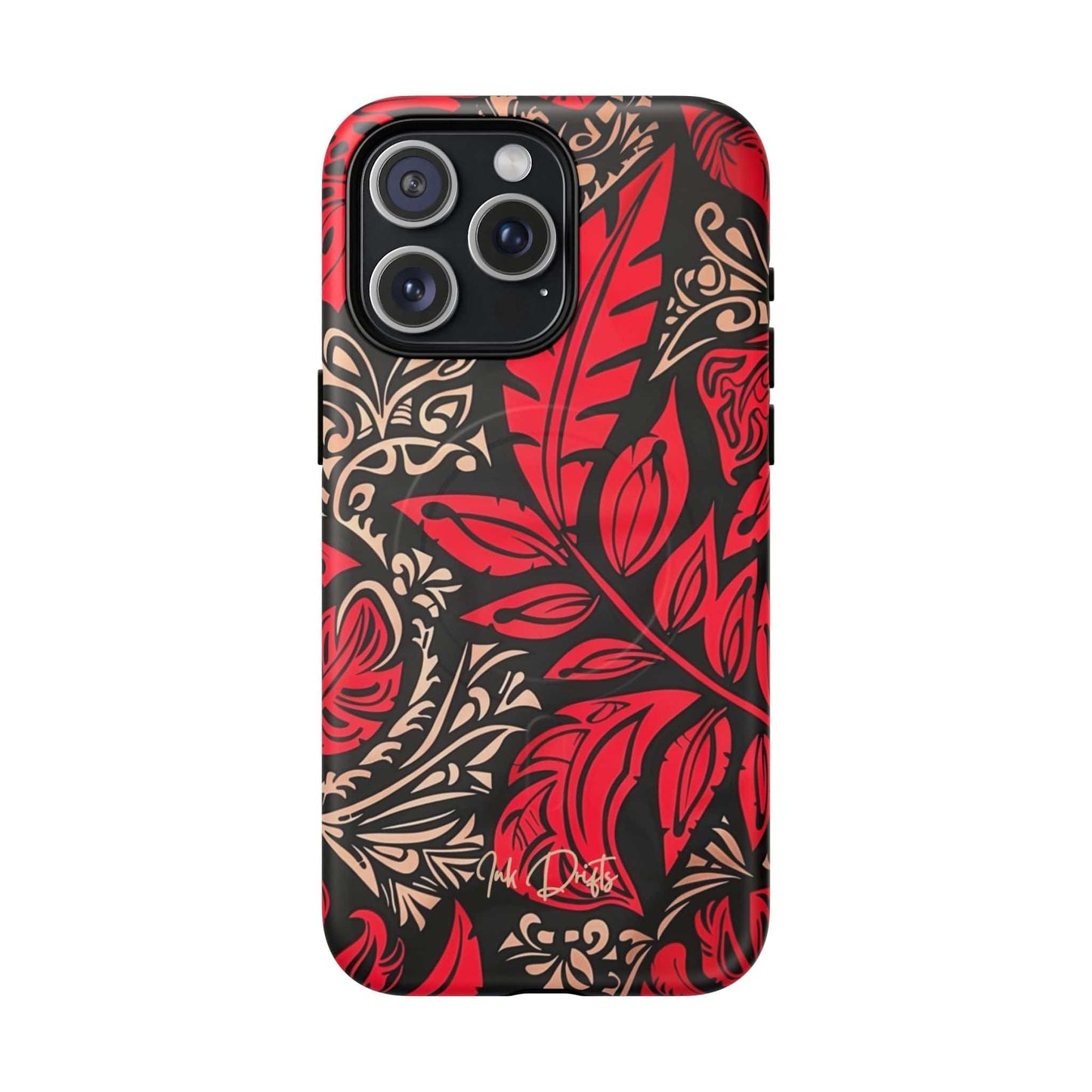 iPhone 15 Pro Max Matte Phone Case - Crimson Foliage | MagSafe iPhone Case