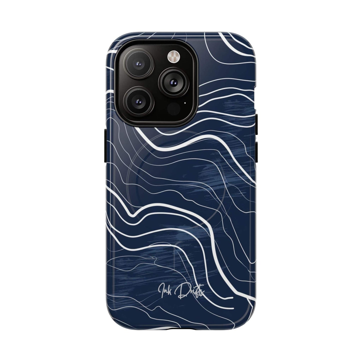 iPhone 14 Pro Glossy Phone Case - Ocean Waves | MagSafe iPhone Case