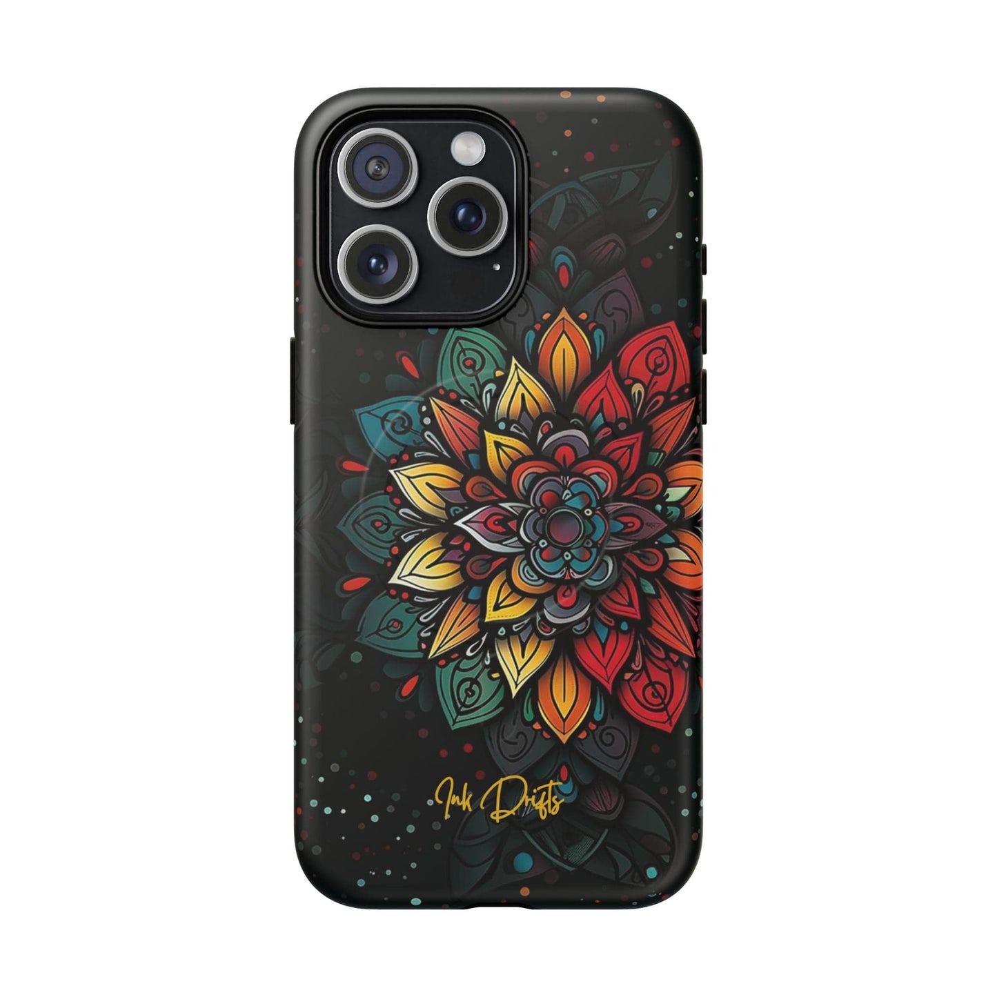 iPhone 15 Pro Max Matte Phone Case - Mandala Radiance | MagSafe iPhone Case