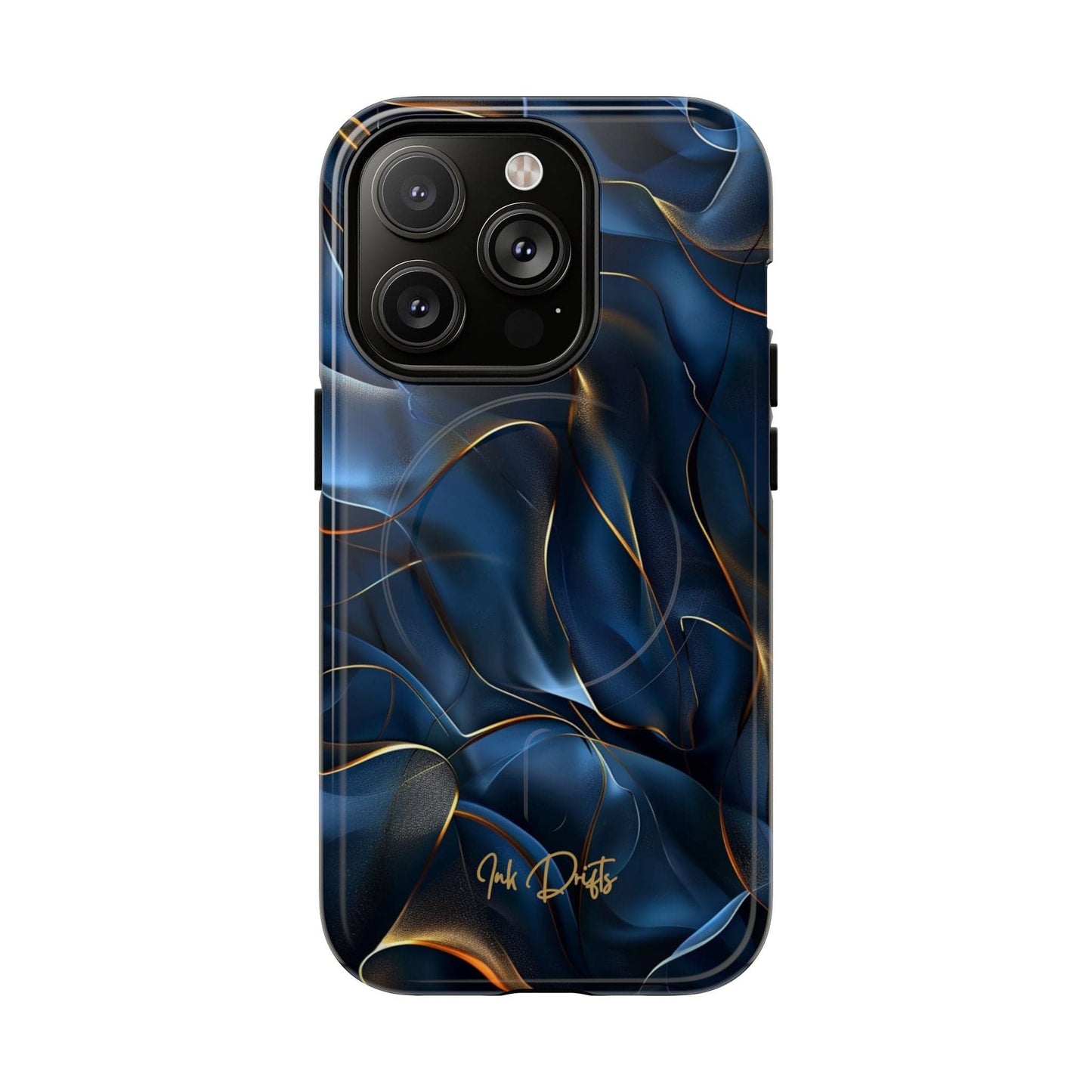 iPhone 14 Pro Glossy Phone Case - Golden Currents | MagSafe iPhone Case