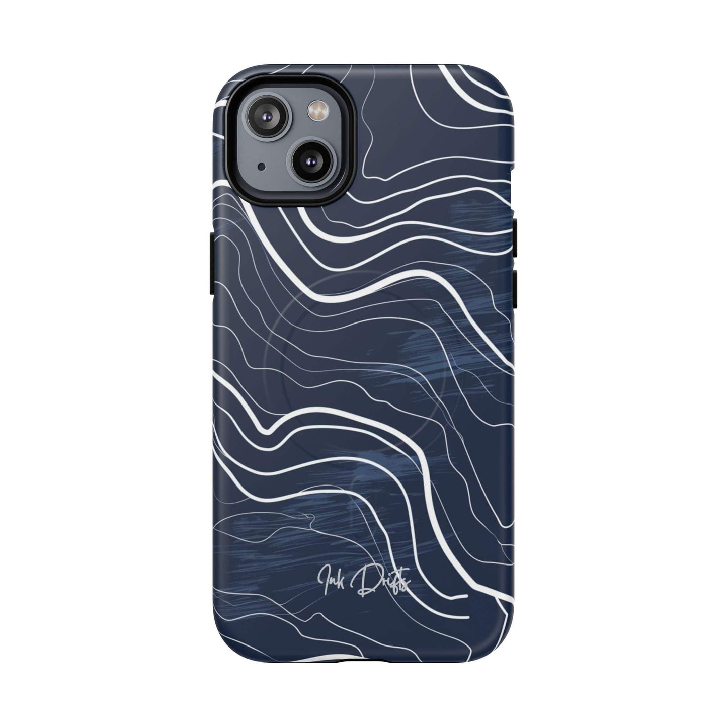iPhone 14 Plus Matte Phone Case - Ocean Waves | MagSafe iPhone Case