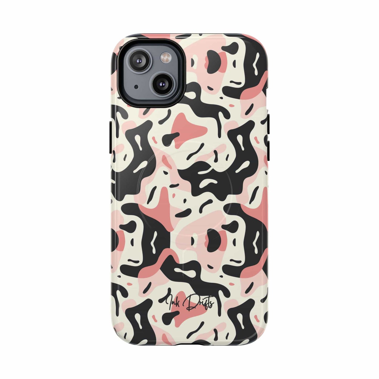 iPhone 14 Plus Glossy Phone Case - Pastel Camo | MagSafe iPhone Case
