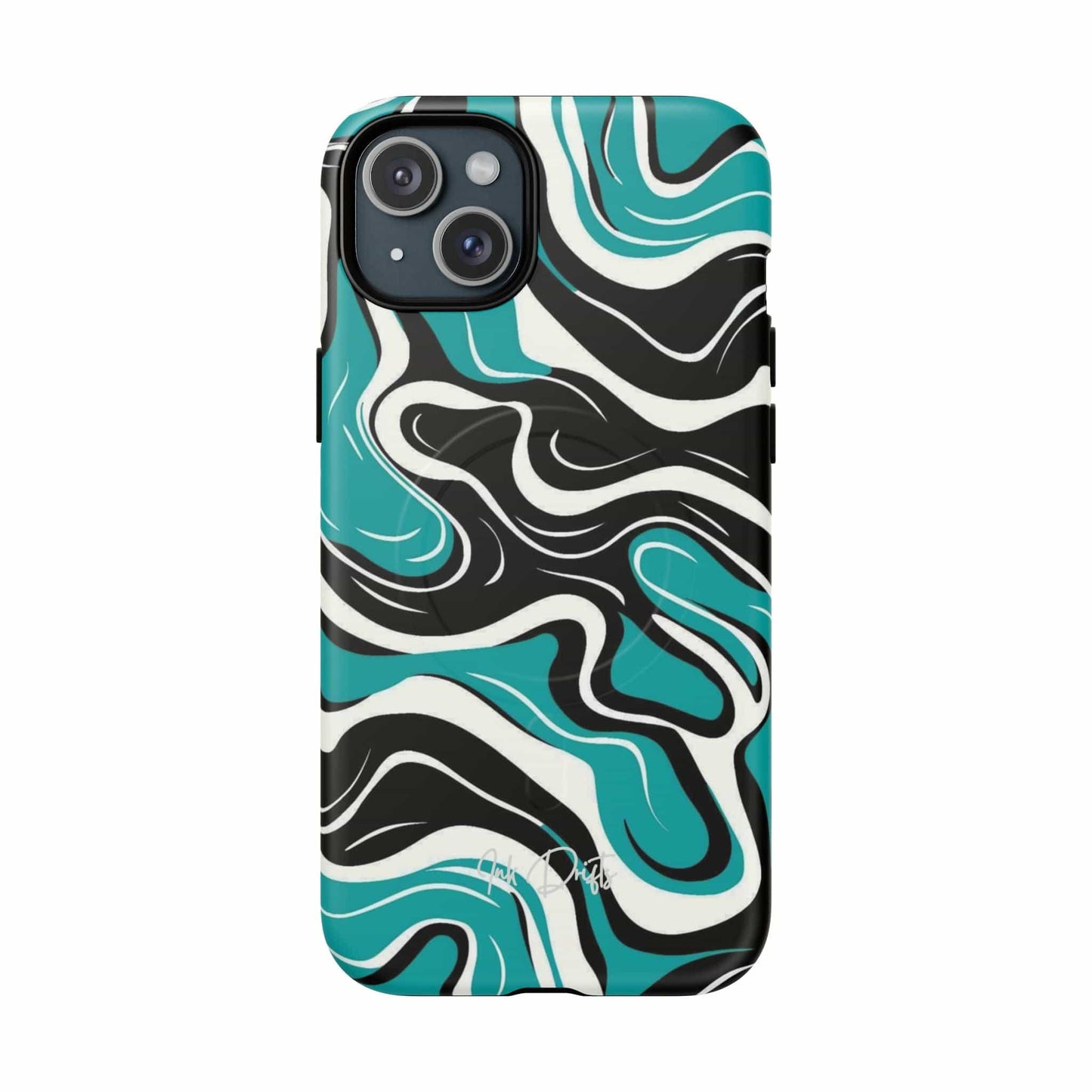iPhone 15 Plus Matte Phone Case - Teal Tempest | MagSafe iPhone Case