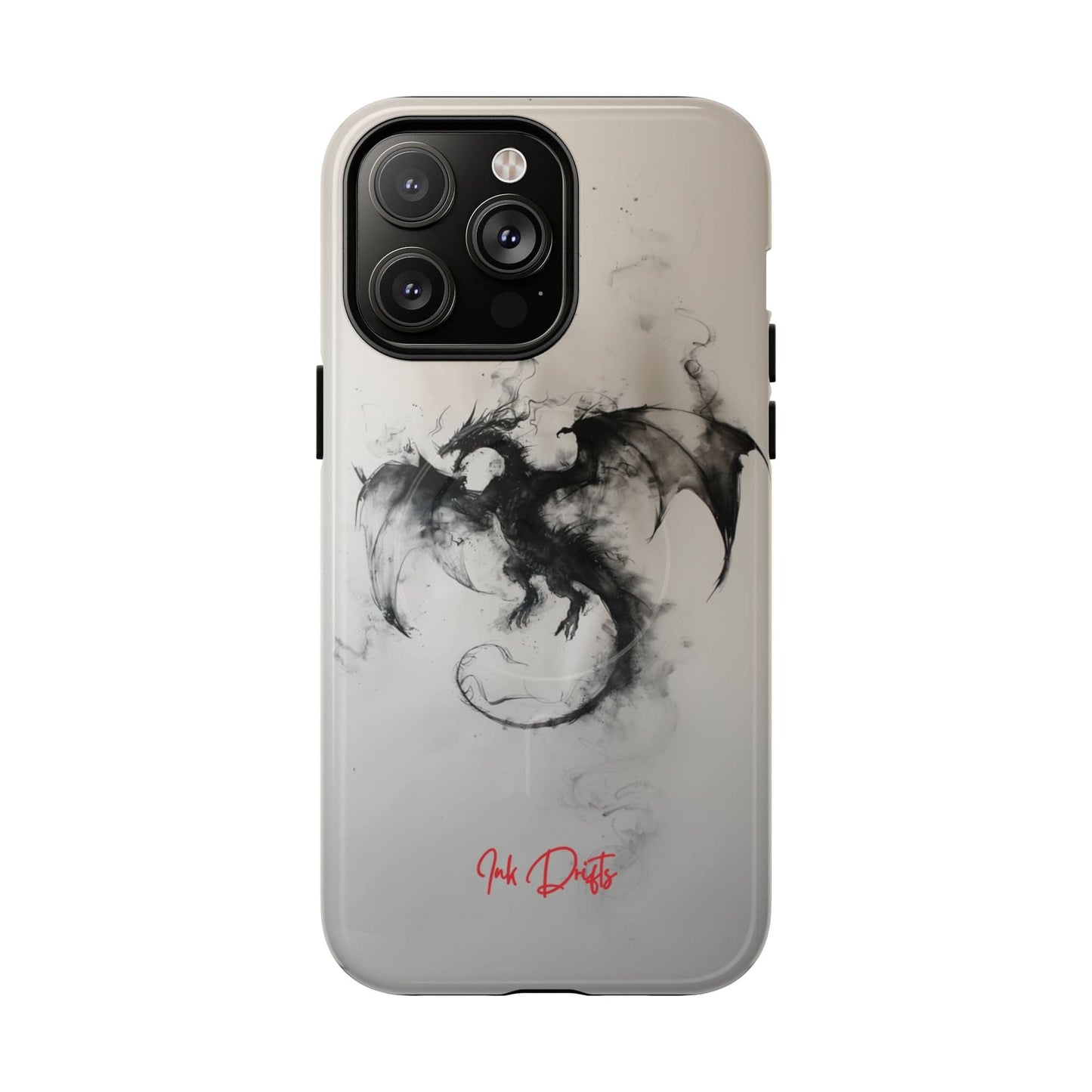 iPhone 14 Pro Max Glossy Phone Case - Smoky Dragon | MagSafe iPhone Case