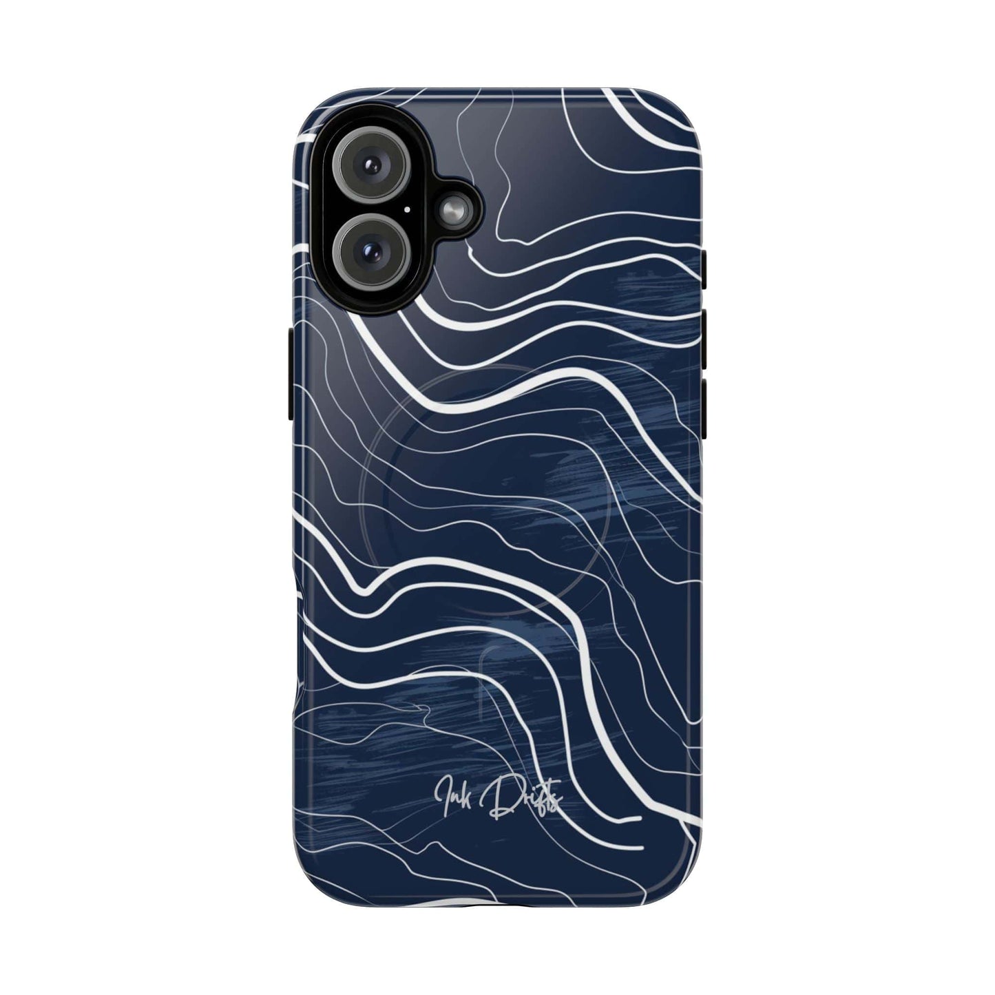 iPhone 16 Plus Glossy Phone Case - Ocean Waves | MagSafe iPhone Case