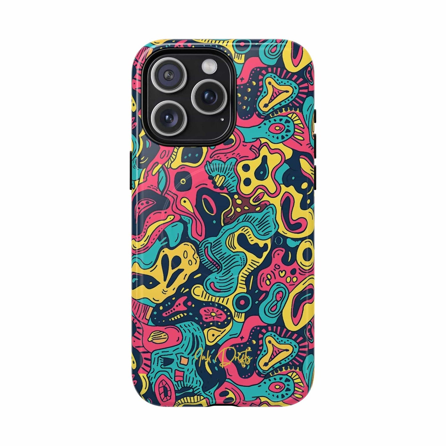 iPhone 15 Pro Max Glossy Phone Case - Psychedelic Pop | MagSafe iPhone Case
