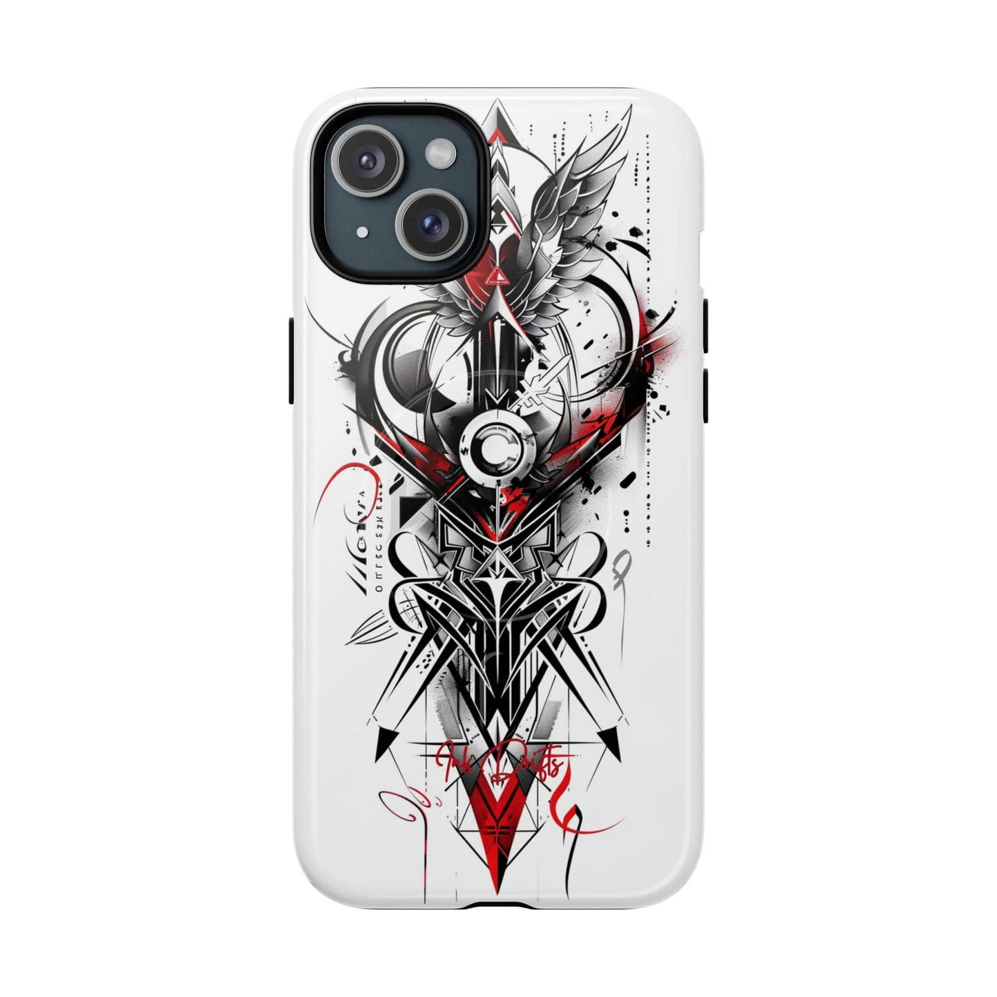 iPhone 15 Plus Glossy Phone Case - Cyber Sigil | MagSafe iPhone Case
