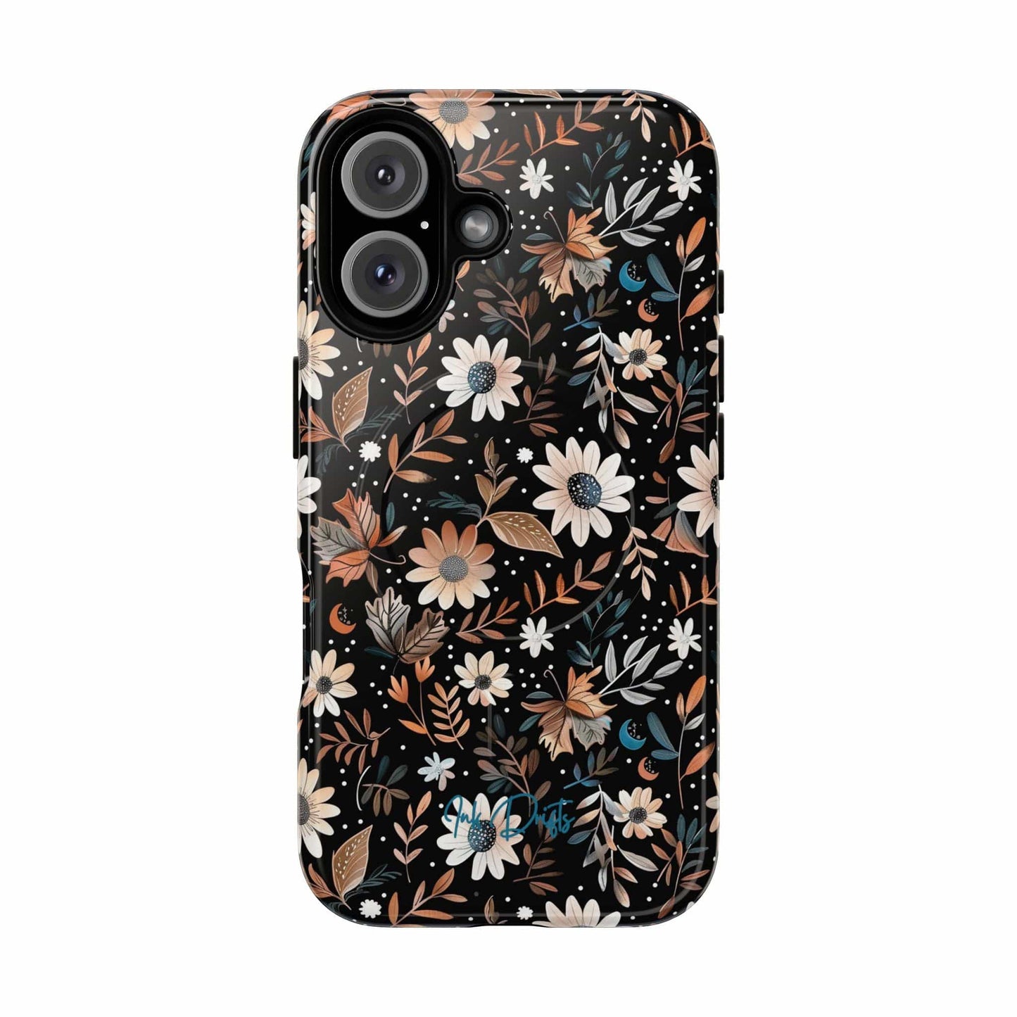 iPhone 16 Glossy Phone Case - Midnight Meadow | MagSafe iPhone Case