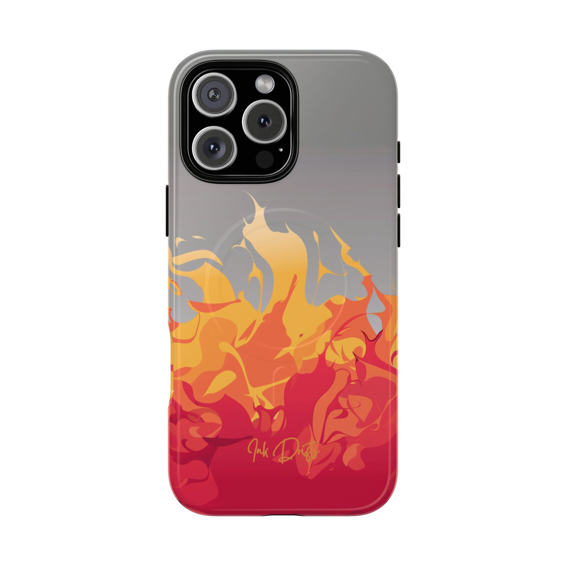 iPhone 16 Pro Max Glossy Phone Case - Flame Burst | MagSafe iPhone Case