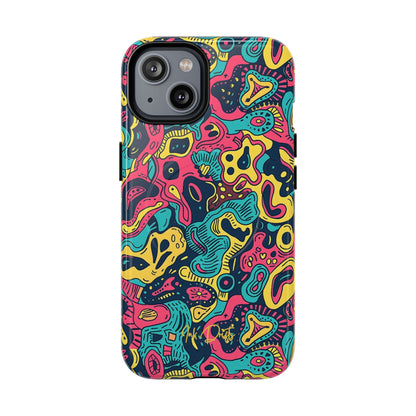 iPhone 14 Glossy Phone Case - Psychedelic Pop | MagSafe iPhone Case