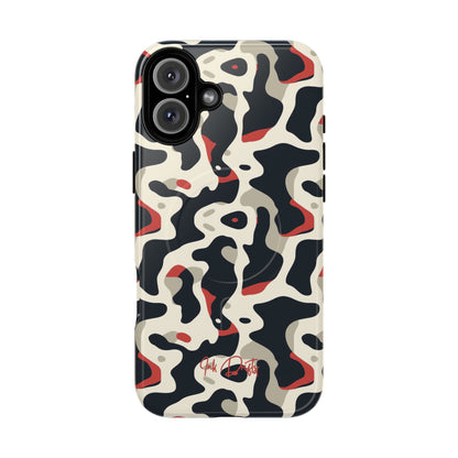 iPhone 16 Plus Glossy Phone Case - Cream Red Camo | MagSafe iPhone Case