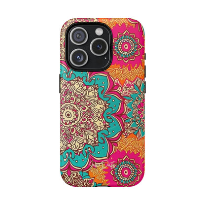 iPhone 15 Pro Matte Phone Case - Kaleido Bliss | MagSafe iPhone Case