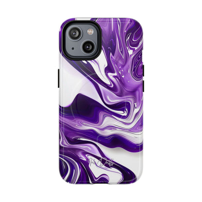 iPhone 14 Glossy Phone Case - Violet Vortex | MagSafe iPhone Case