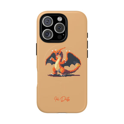 iPhone 16 Pro Matte Phone Case - Pixel Charizard | MagSafe iPhone Case