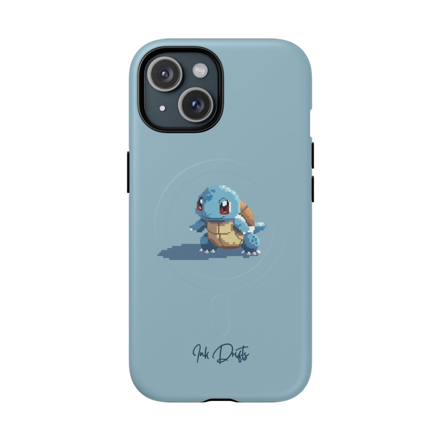 iPhone 15 Matte Phone Case - Pixel Squirtle | MagSafe iPhone Case