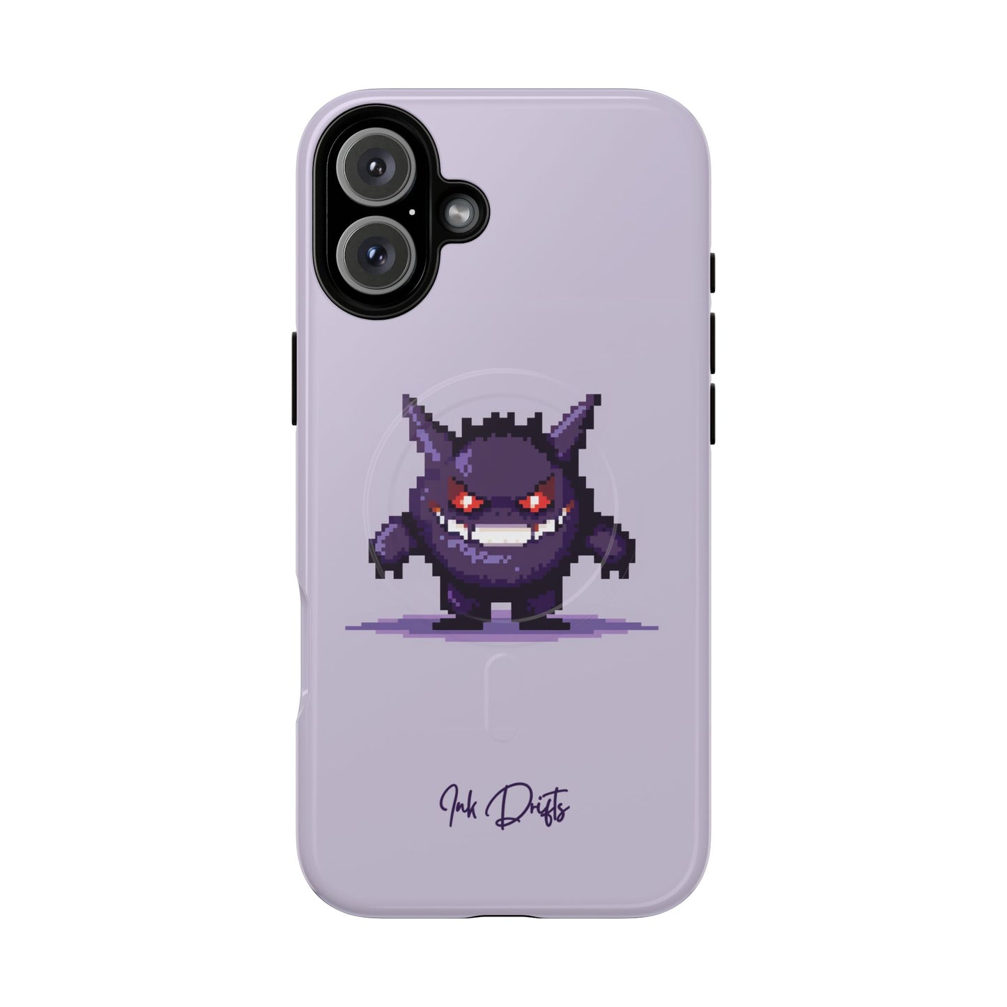 iPhone 16 Plus Glossy Phone Case - Pixel Gengar | MagSafe iPhone Case