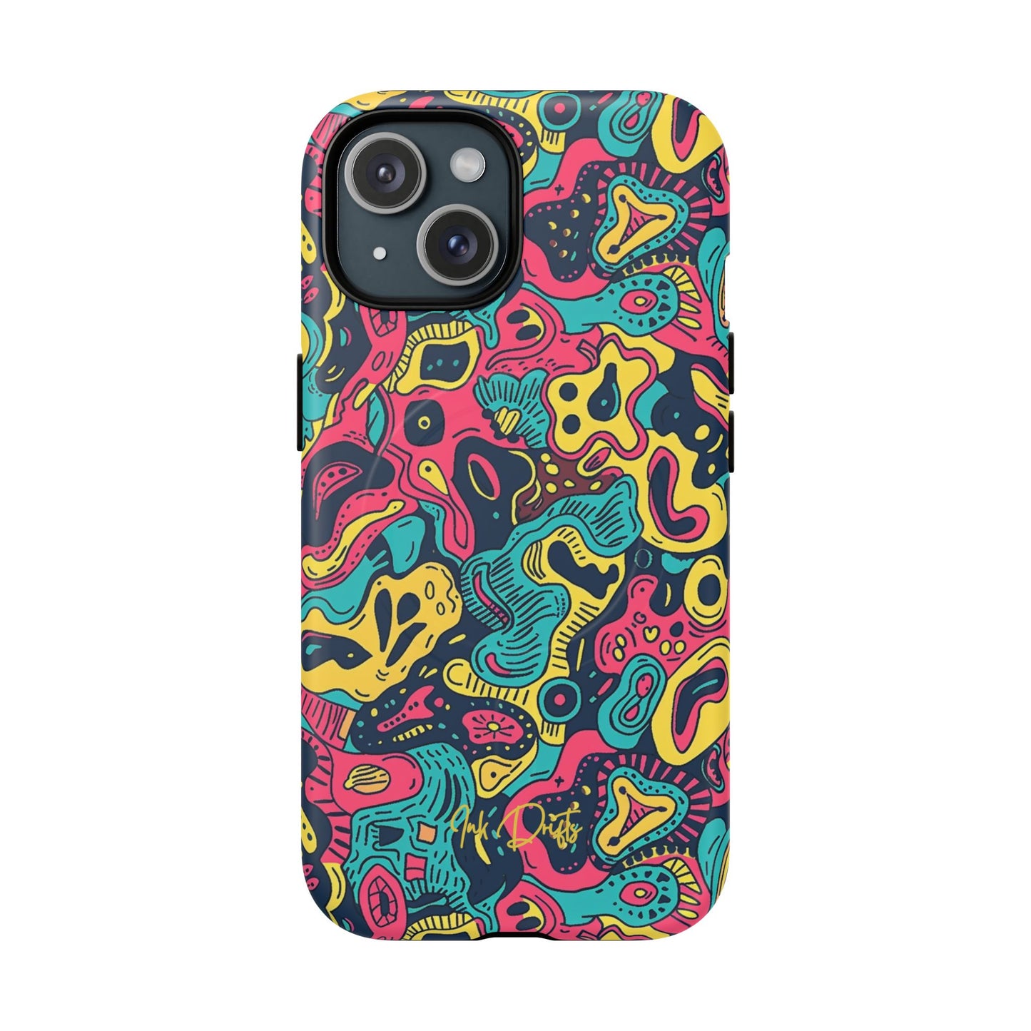 iPhone 15 Matte Phone Case - Psychedelic Pop | MagSafe iPhone Case