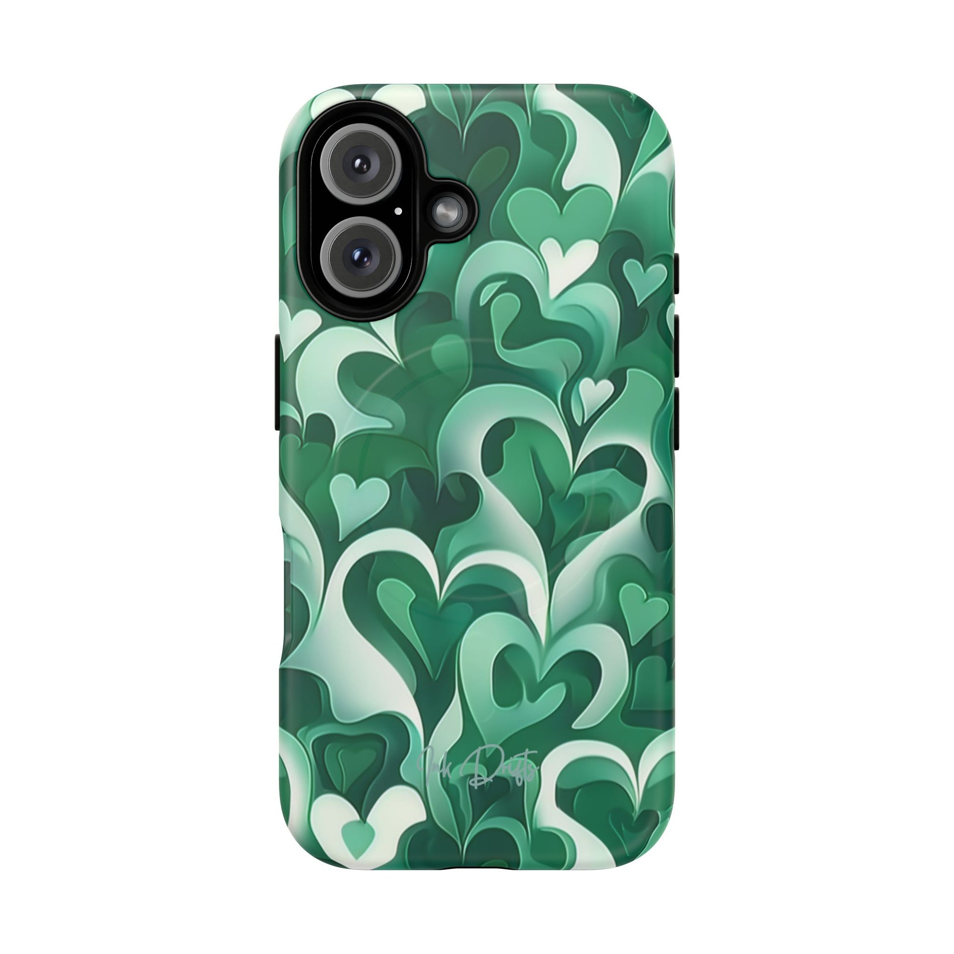 iPhone 16 Matte Phone Case - Emerald Love | MagSafe iPhone Case