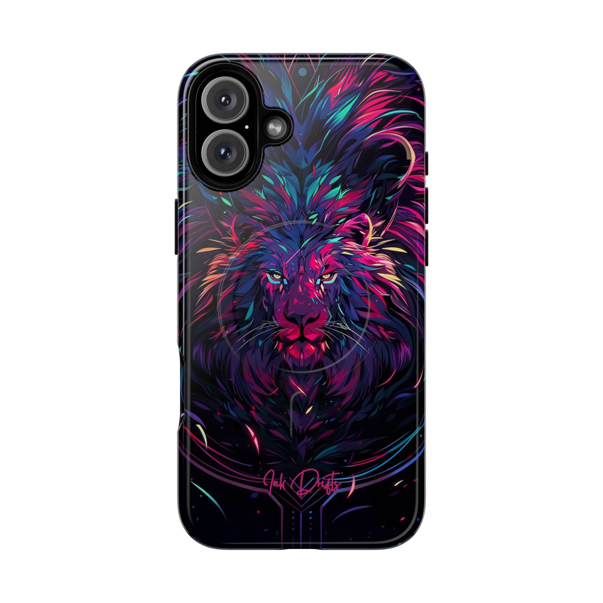 iPhone 16 Plus Glossy Phone Case - Neon Majesty | MagSafe iPhone Case