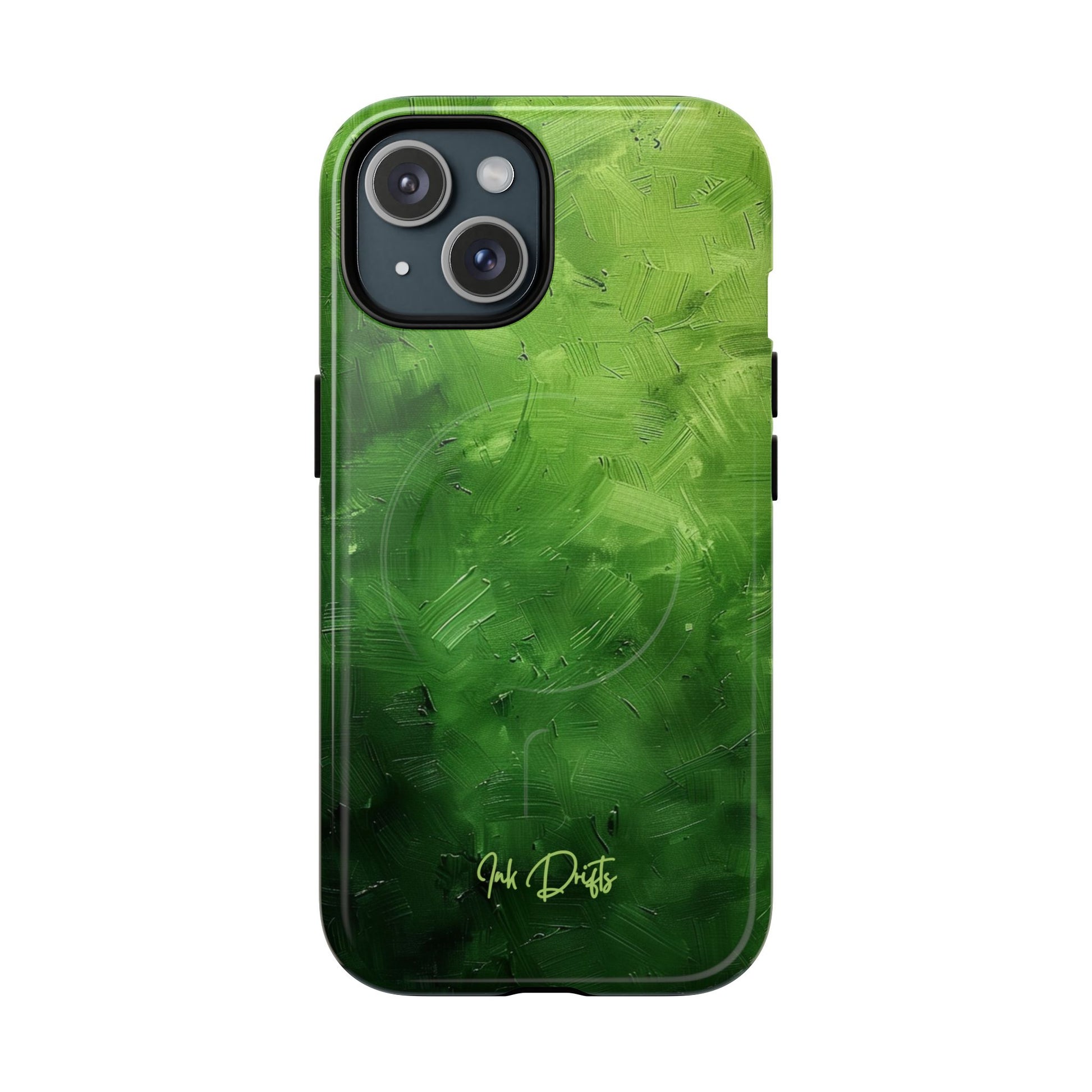 iPhone 15 Glossy Phone Case - Forest Texture | MagSafe iPhone Case