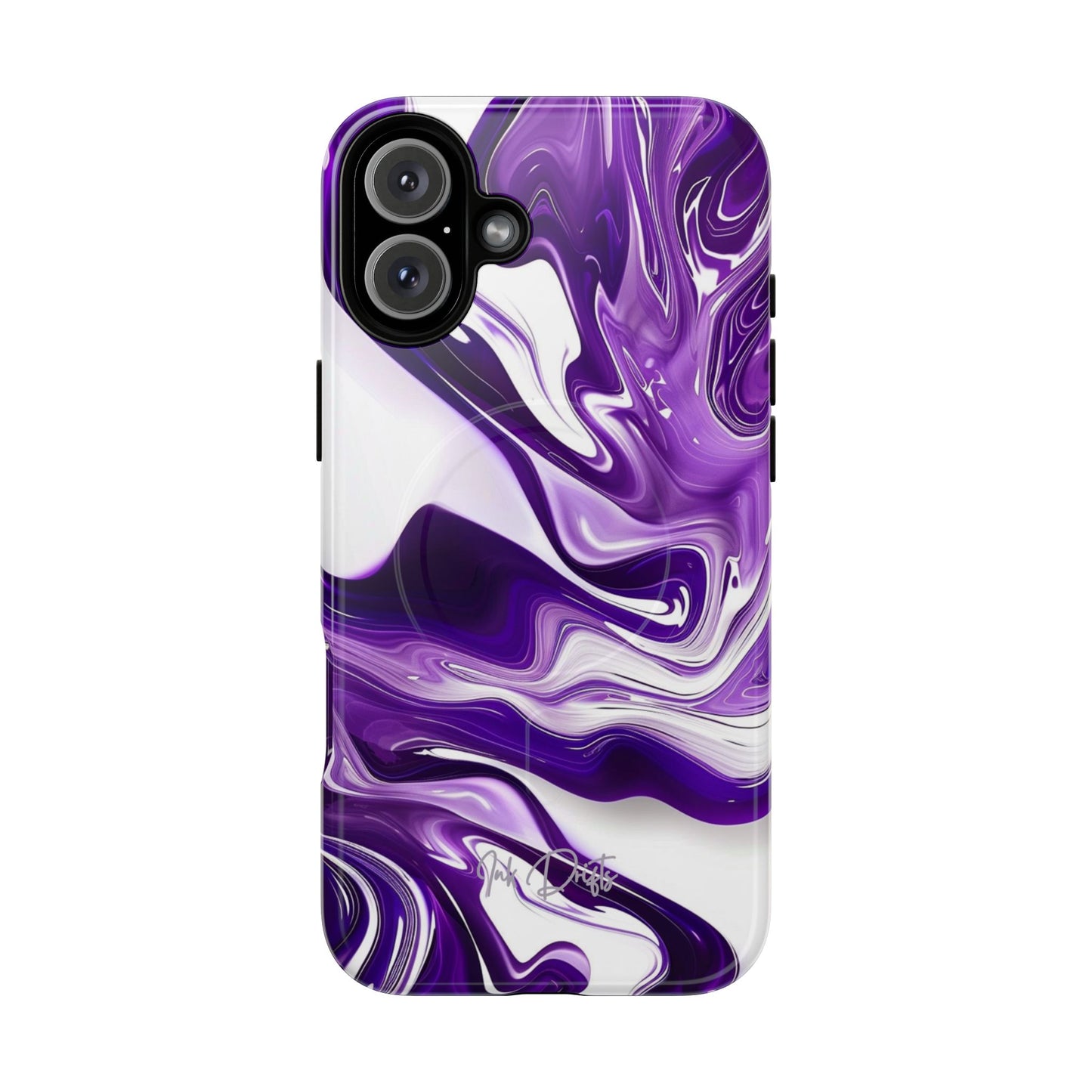 iPhone 16 Plus Glossy Phone Case - Violet Vortex | MagSafe iPhone Case