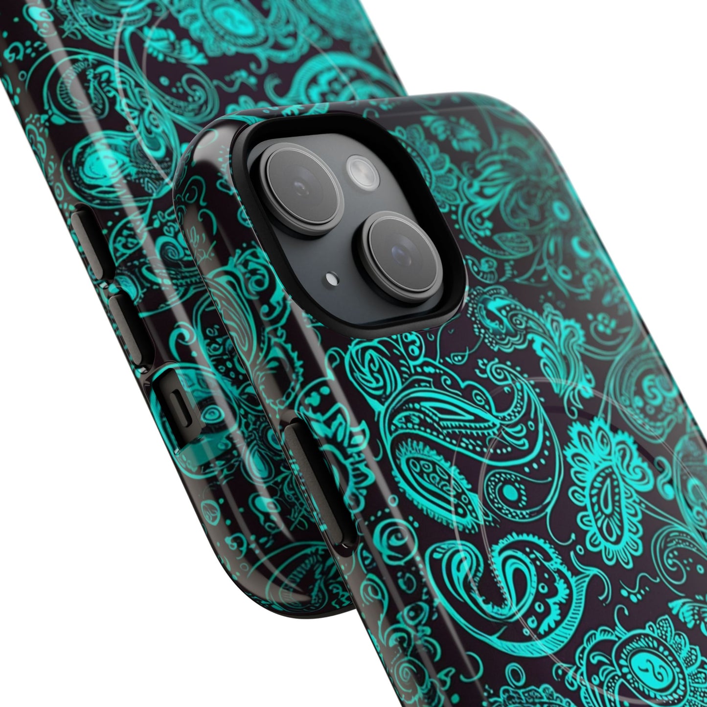 Phone Case - Teal Paisley | MagSafe iPhone Case