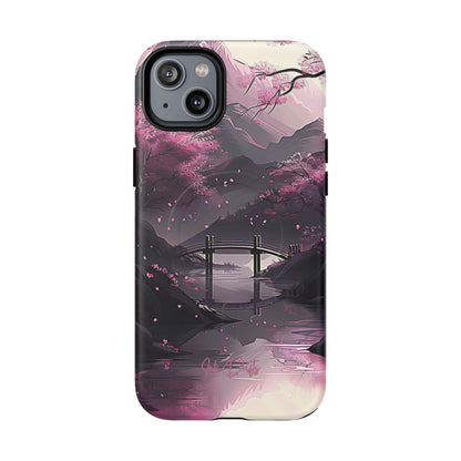 iPhone 14 Plus Matte Phone Case - Blossom Bridge | MagSafe iPhone Case