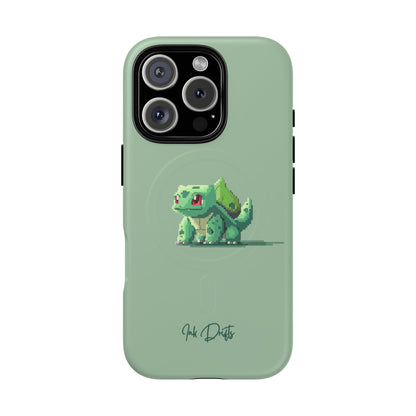 iPhone 16 Pro Matte Phone Case - Pixel Bulbasaur | MagSafe iPhone Case