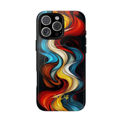 iPhone 16 Pro Max Glossy Phone Case - Tangled Colors | MagSafe iPhone Case