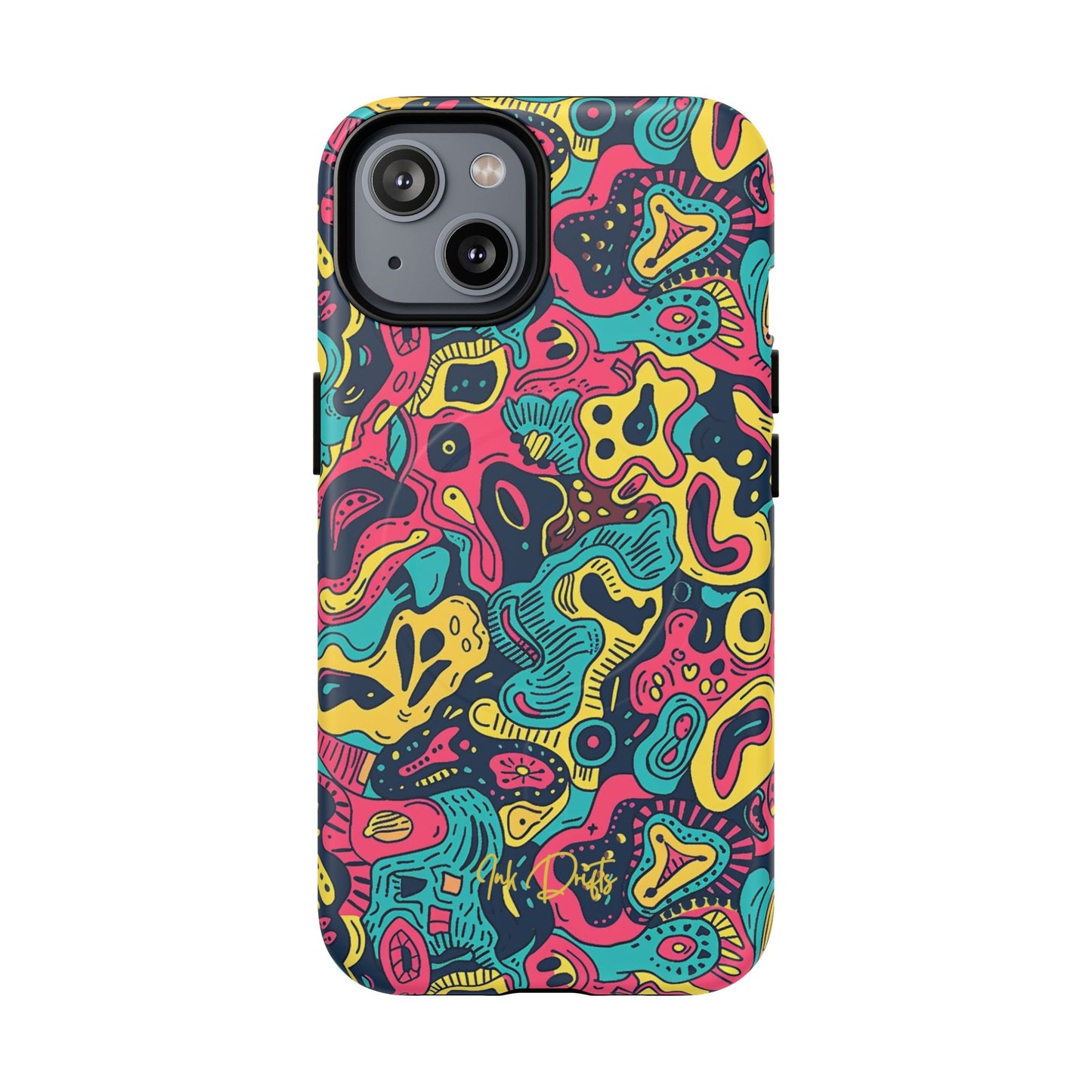 iPhone 14 Matte Phone Case - Psychedelic Pop | MagSafe iPhone Case