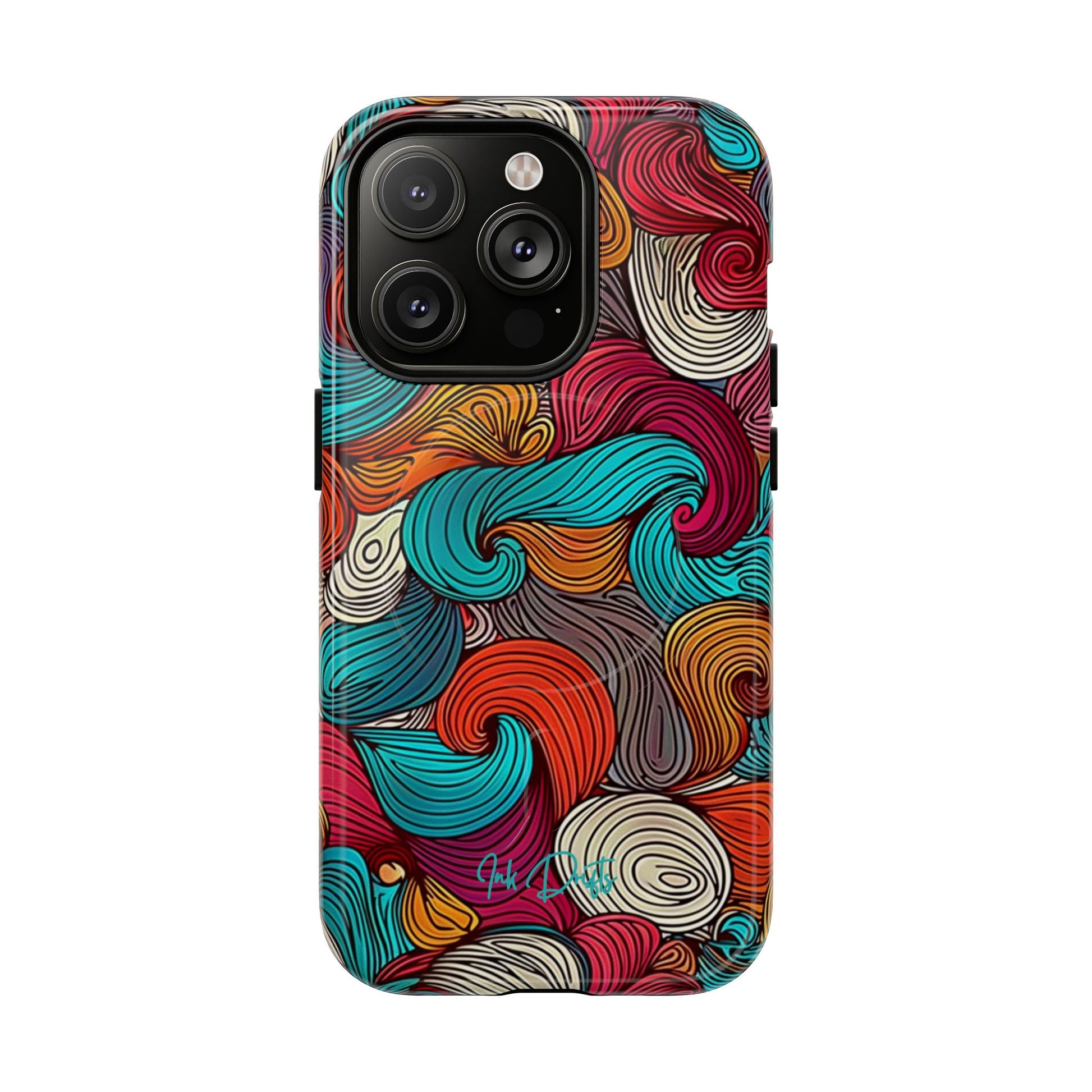 iPhone 14 Pro Glossy Phone Case - Vivid Curls | MagSafe iPhone Case