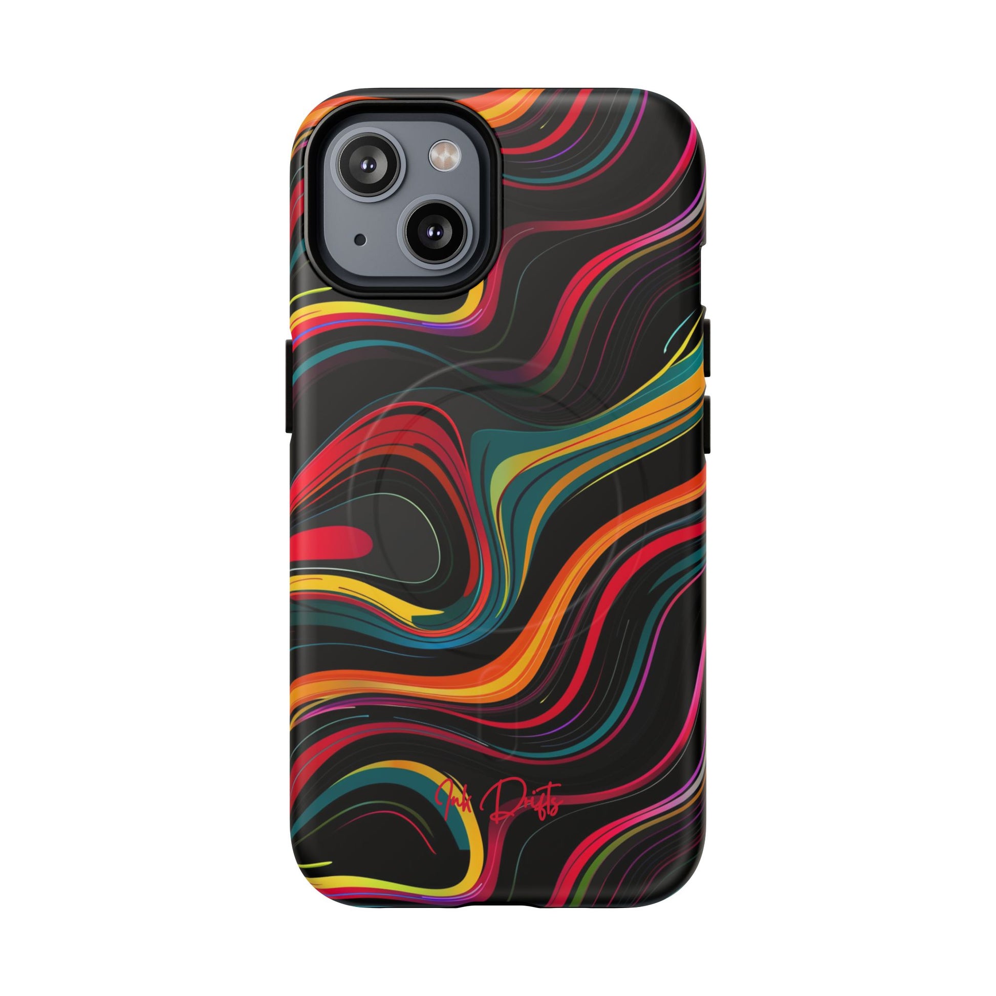 iPhone 14 Matte Phone Case - Vivid Currents | MagSafe iPhone Case