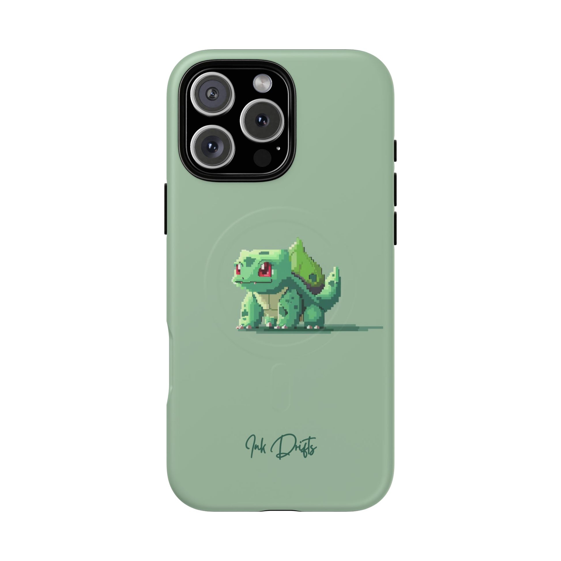 iPhone 16 Pro Max Matte Phone Case - Pixel Bulbasaur | MagSafe iPhone Case