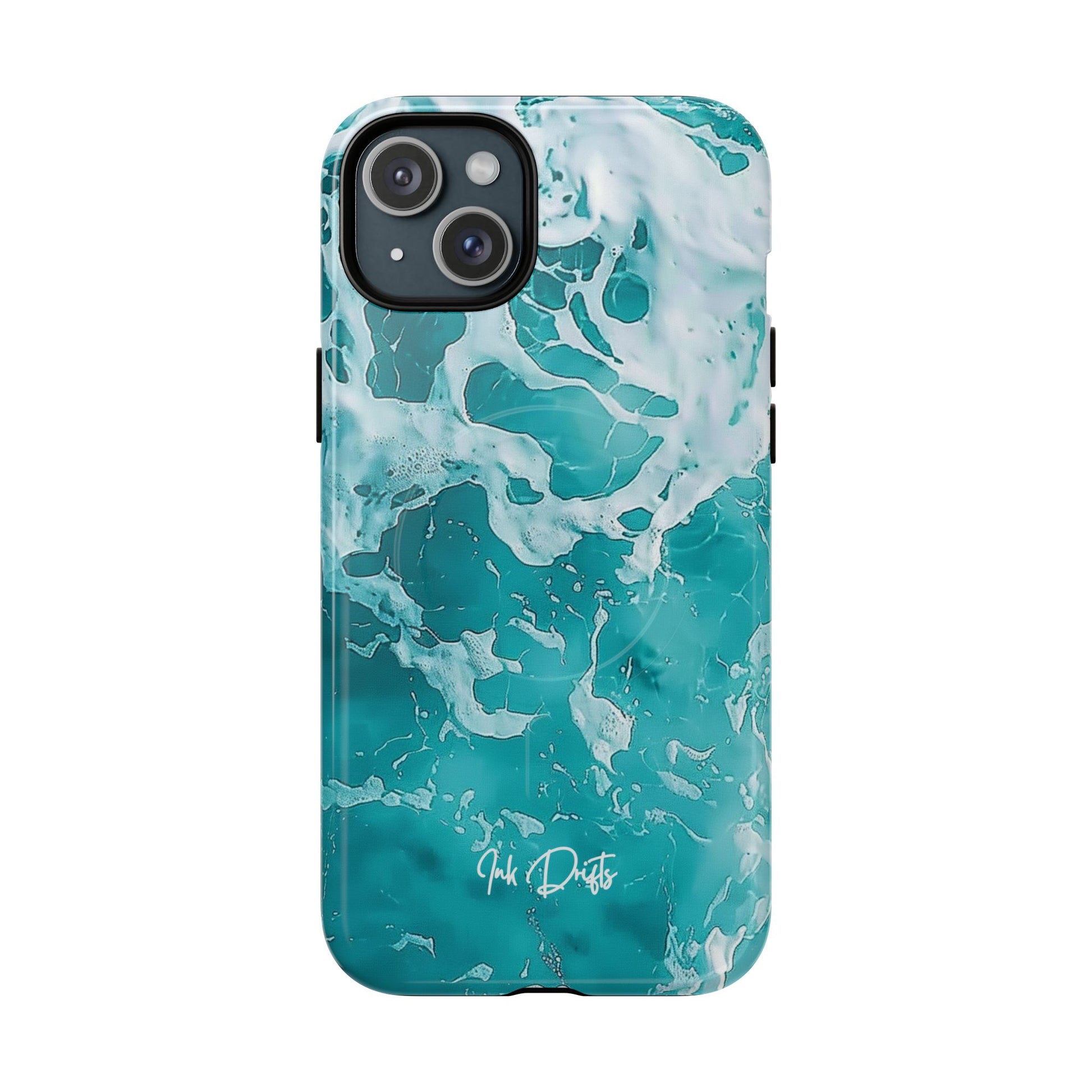 iPhone 15 Plus Glossy Phone Case - Ocean Breeze | MagSafe iPhone Case